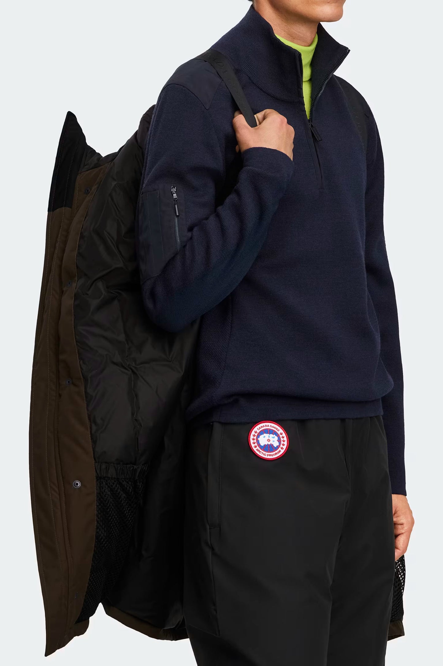 Canada Goose 男士Langford Heritage派克大衣黑标版
