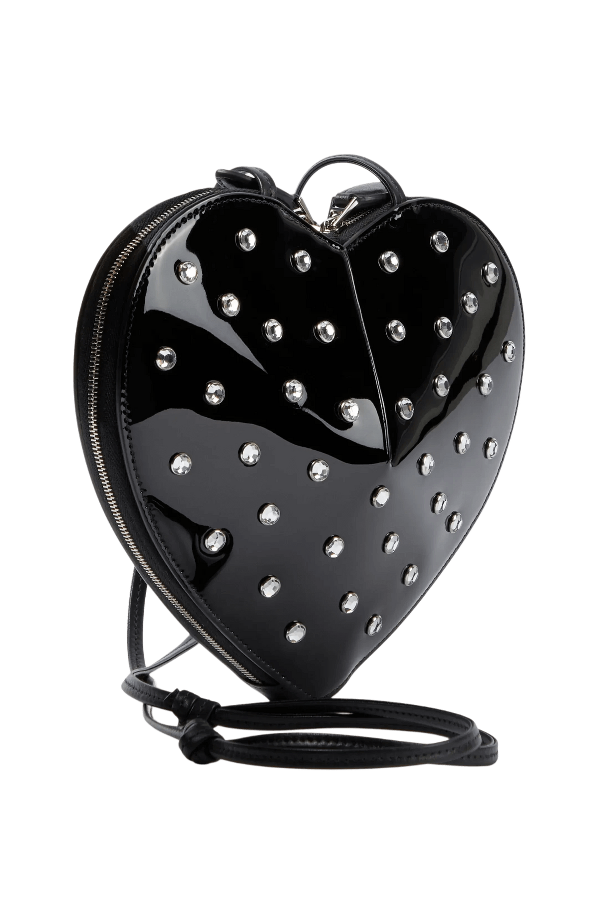 Alaia Le Coeur Nietenbesetzte Leder-Umhängetasche