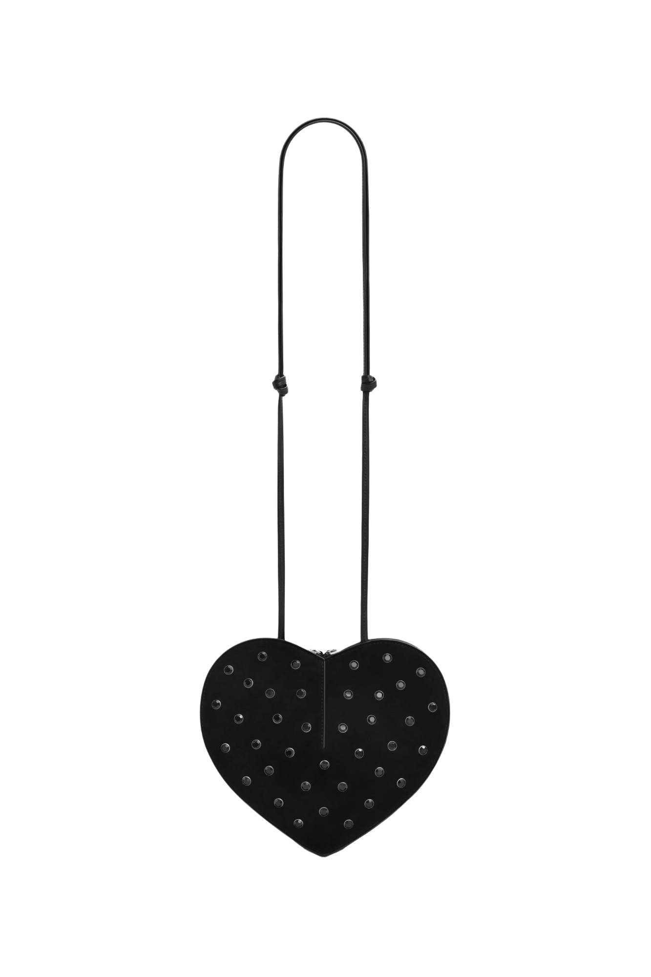 Sac Le Coeur Alaia en cuir de chèvre suédé strassé