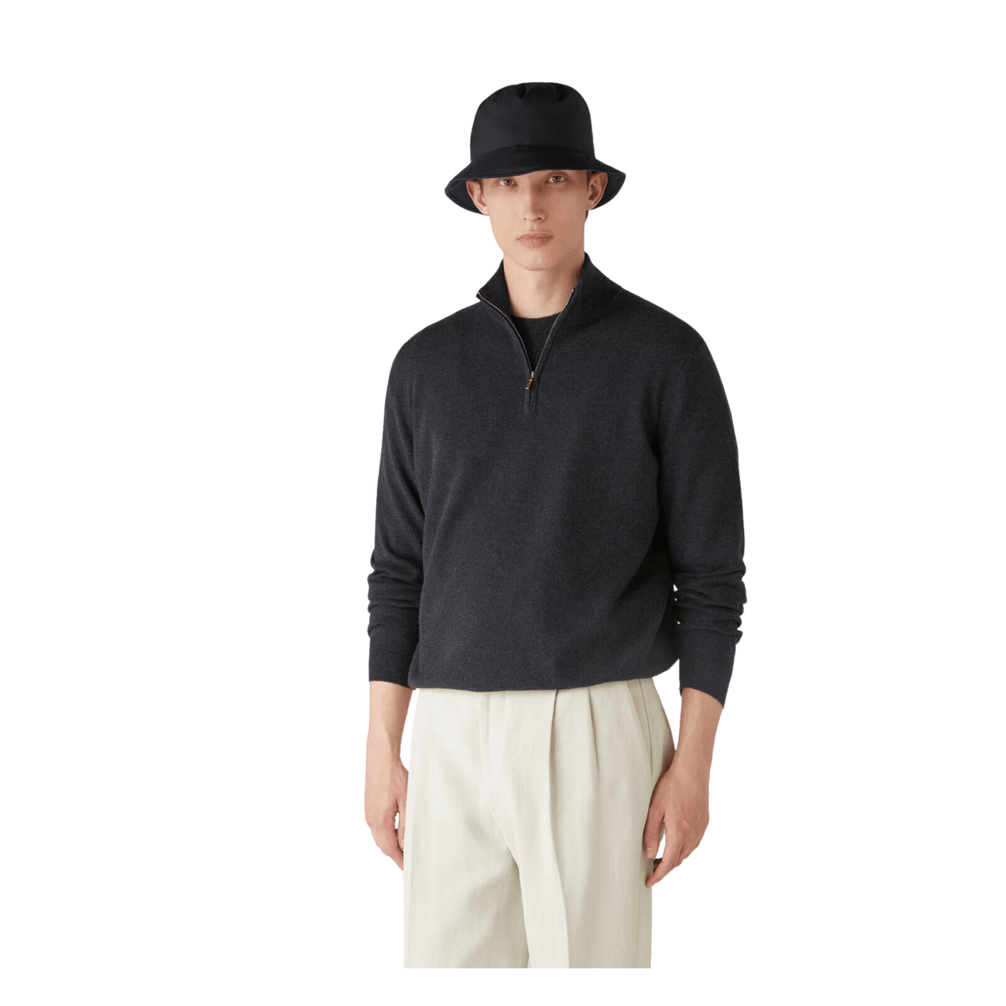 <tc>Loro Piana</tc> Chaqueta clásica de media cremallera para hombre