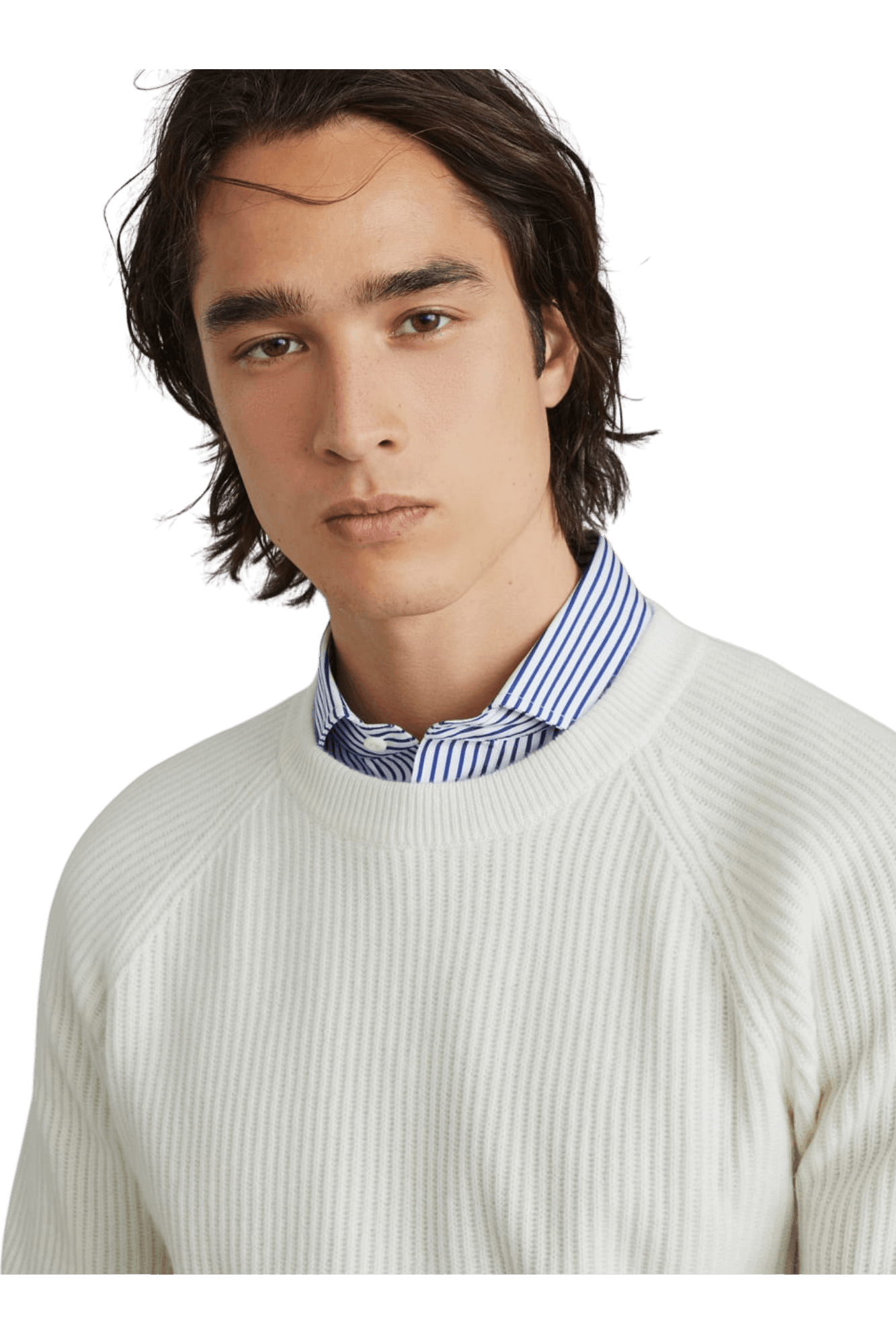 Brunello Cucinelli Men's Cashmere English Rib Sweater With Raglan Sleeves