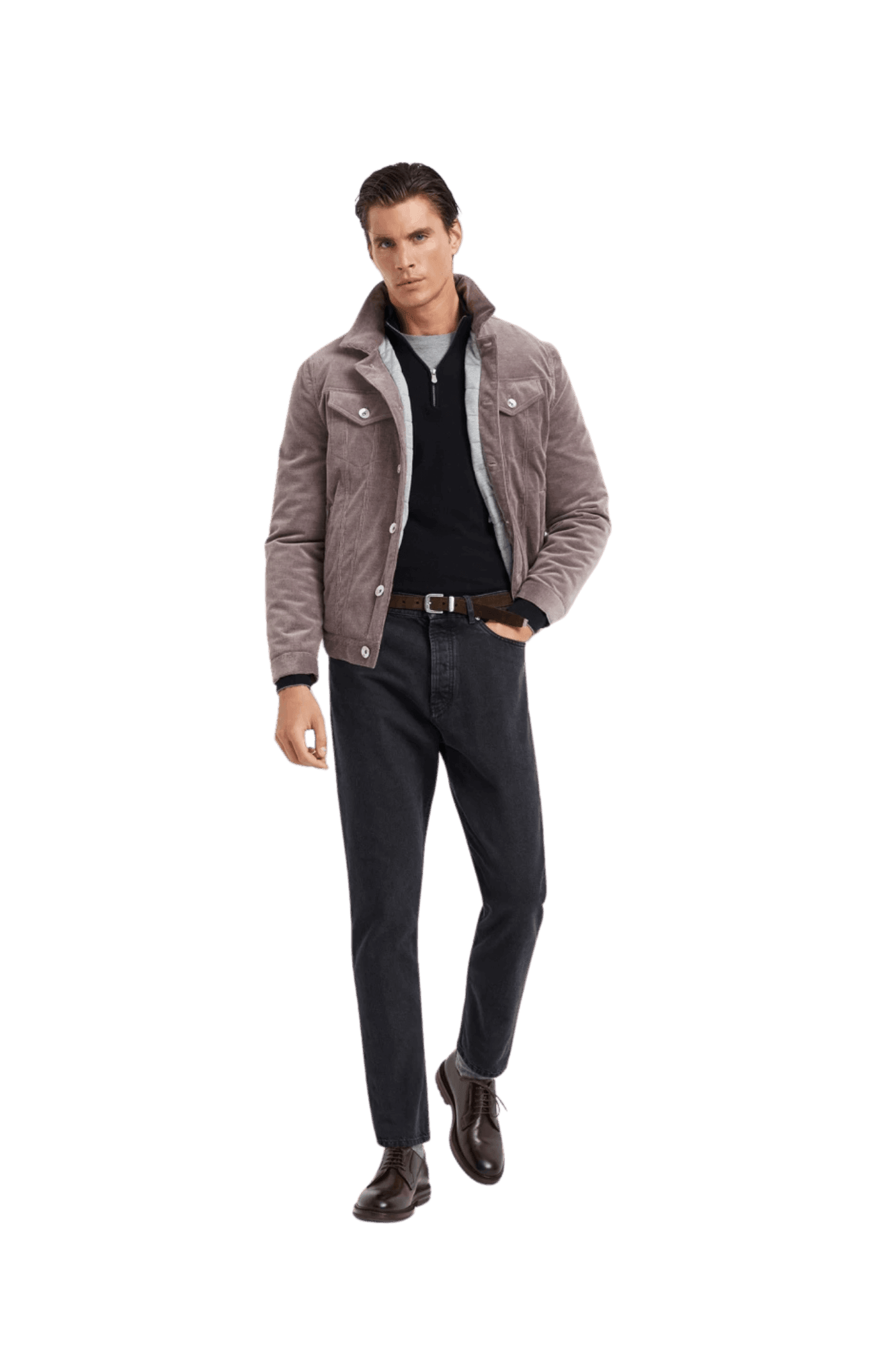 Brunello Cucinelli Men's Cashmere Turtleneck Sweater With Zipper