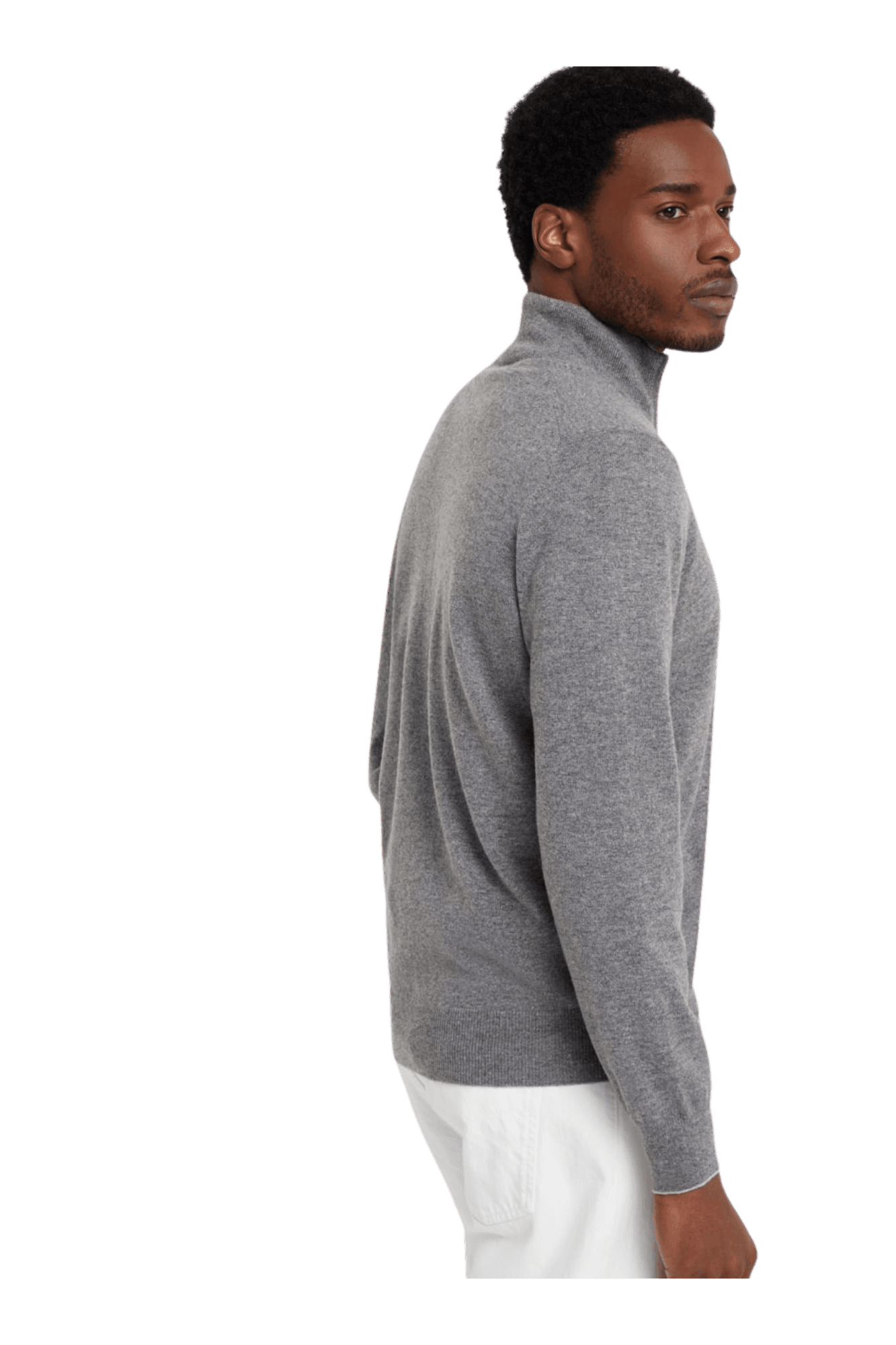 Brunello Cucinelli Men's Cashmere Turtleneck Sweater With Zipper
