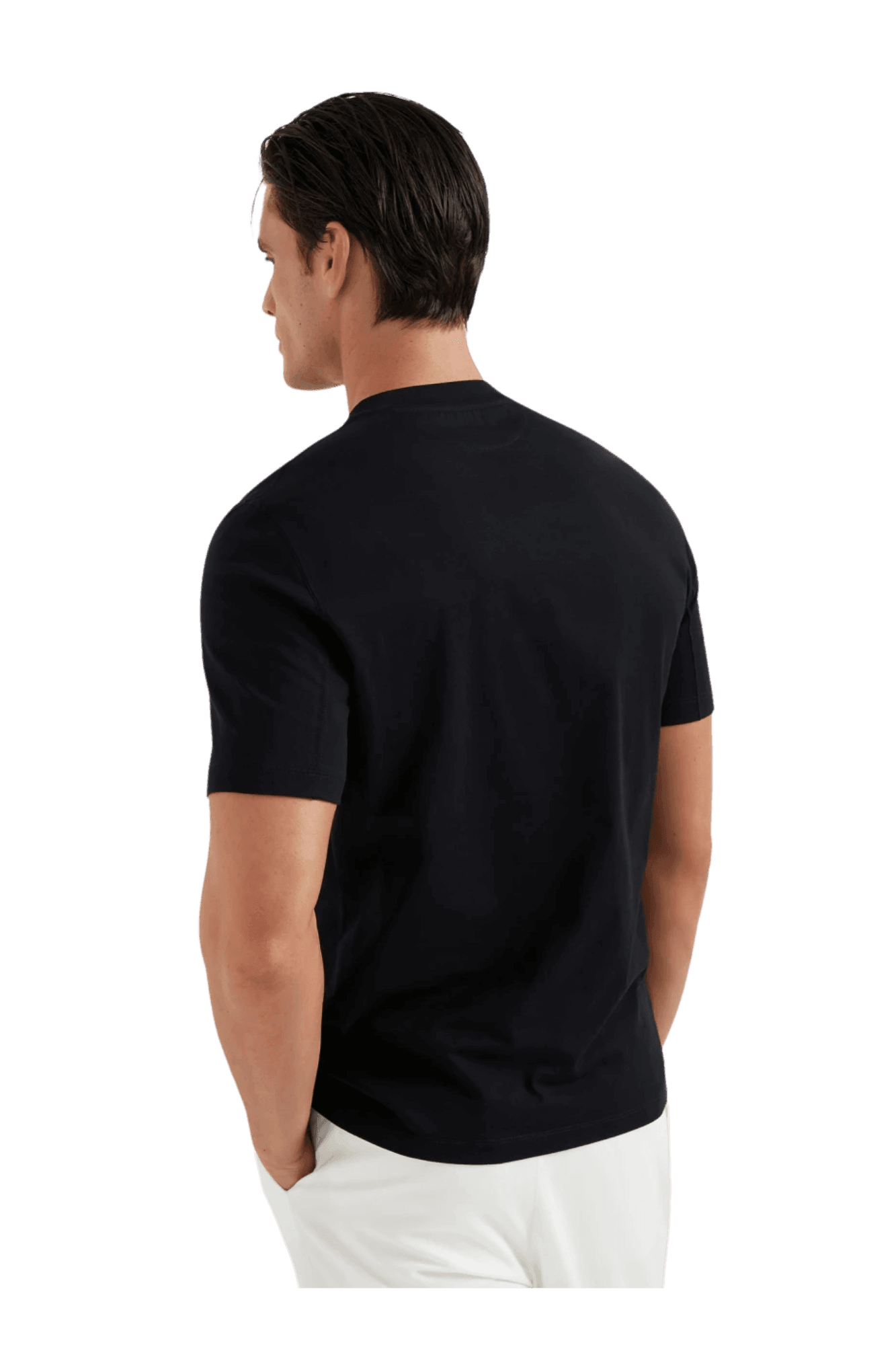<tc>Brunello Cucinelli</tc> เสื้อยืดคอกลมผ้าคอตตอนเจอร์ซีย์สำหรับผู้ชาย
