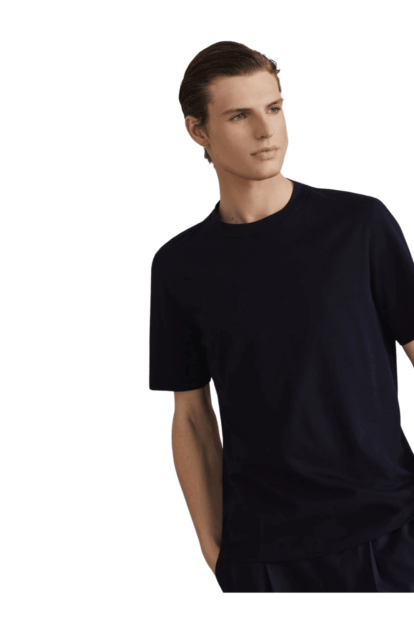 <tc>Brunello Cucinelli</tc> เสื้อยืดคอกลมผ้าคอตตอนเจอร์ซีย์สำหรับผู้ชาย