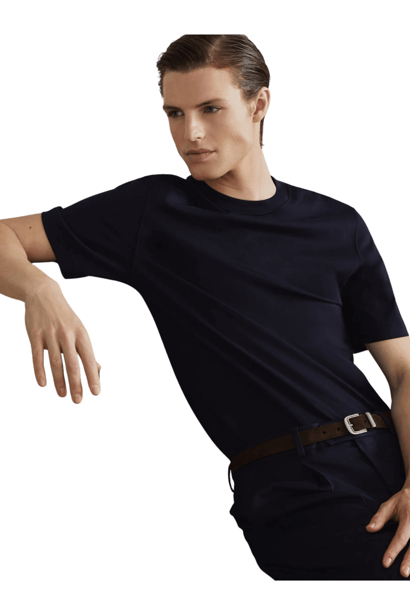 <tc>Brunello Cucinelli</tc> เสื้อยืดคอกลมผ้าคอตตอนเจอร์ซีย์สำหรับผู้ชาย