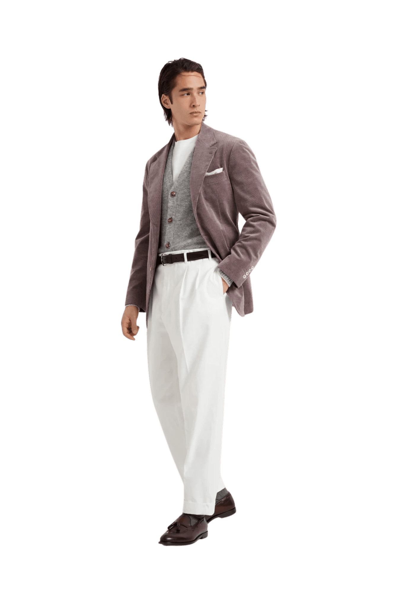 <tc>Brunello Cucinelli</tc> เสื้อยืดคอกลมผ้าคอตตอนเจอร์ซีย์สำหรับผู้ชาย