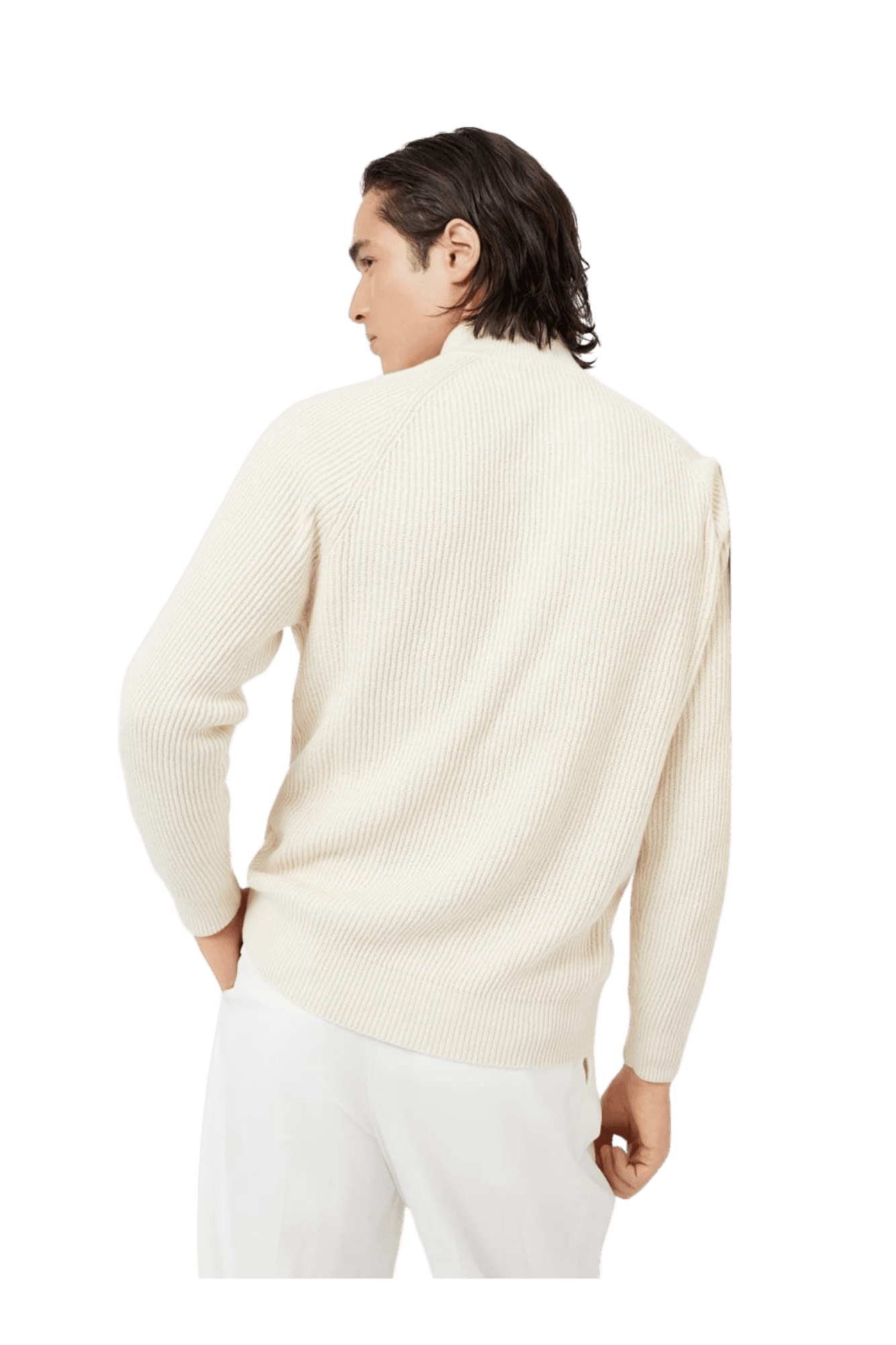 <tc>Brunello Cucinelli</tc> 男士 Malfilé 棉質英式羅紋拉鍊開襟衫