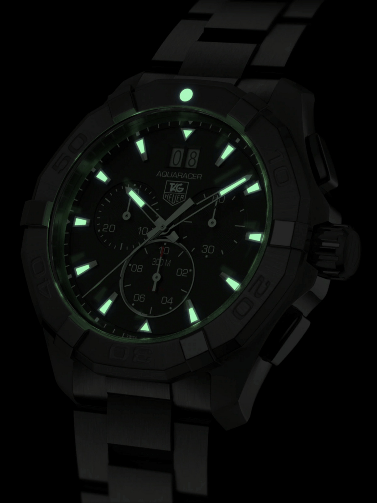 TAG Heuer Aquaracer Quarz Chronograph Schwarzes Zifferblatt 43mm Herrenuhr