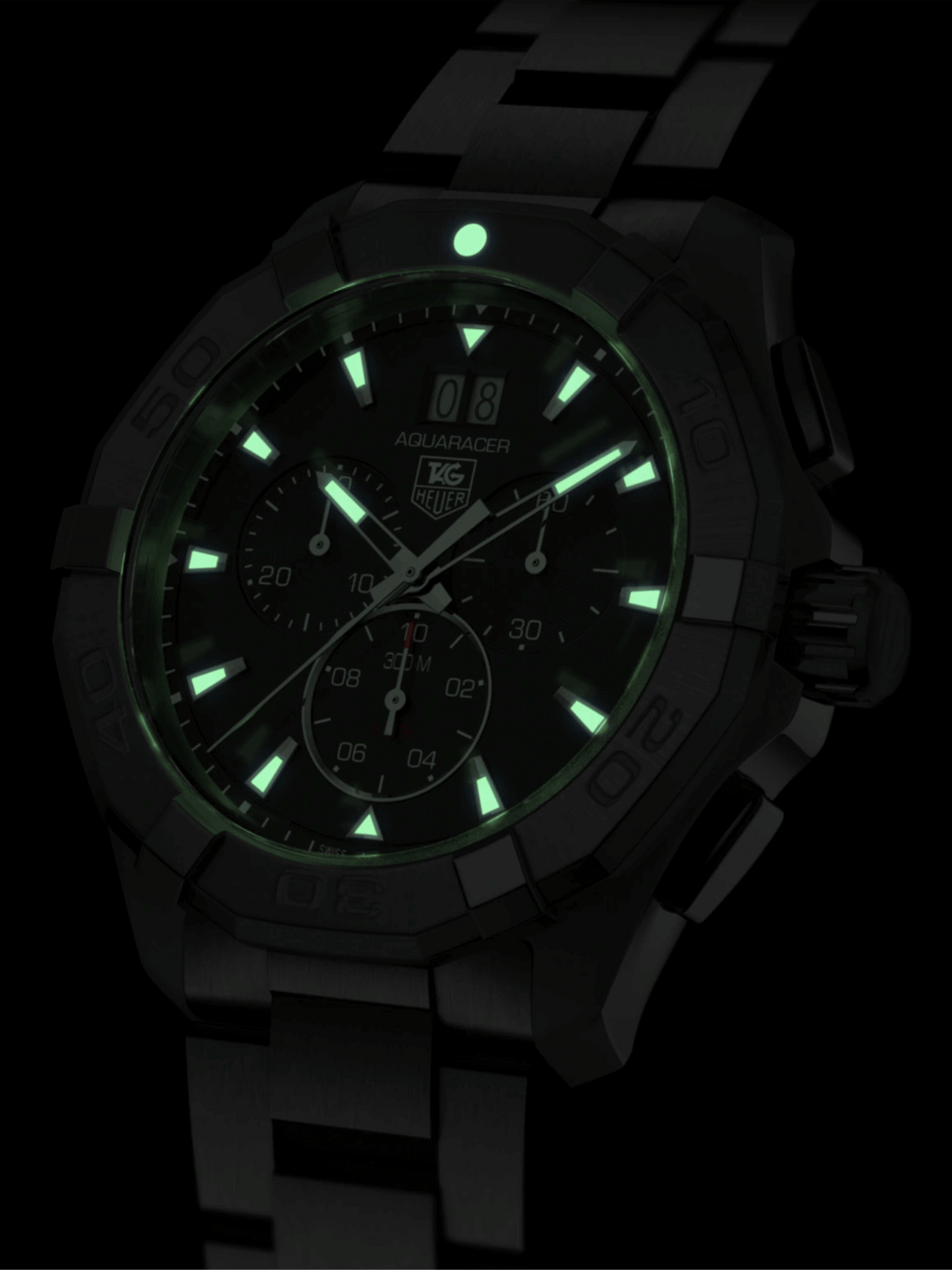 TAG Heuer Aquaracer Quarz-Chronograph Herrenuhr 43 mm mit grauem Zifferblatt