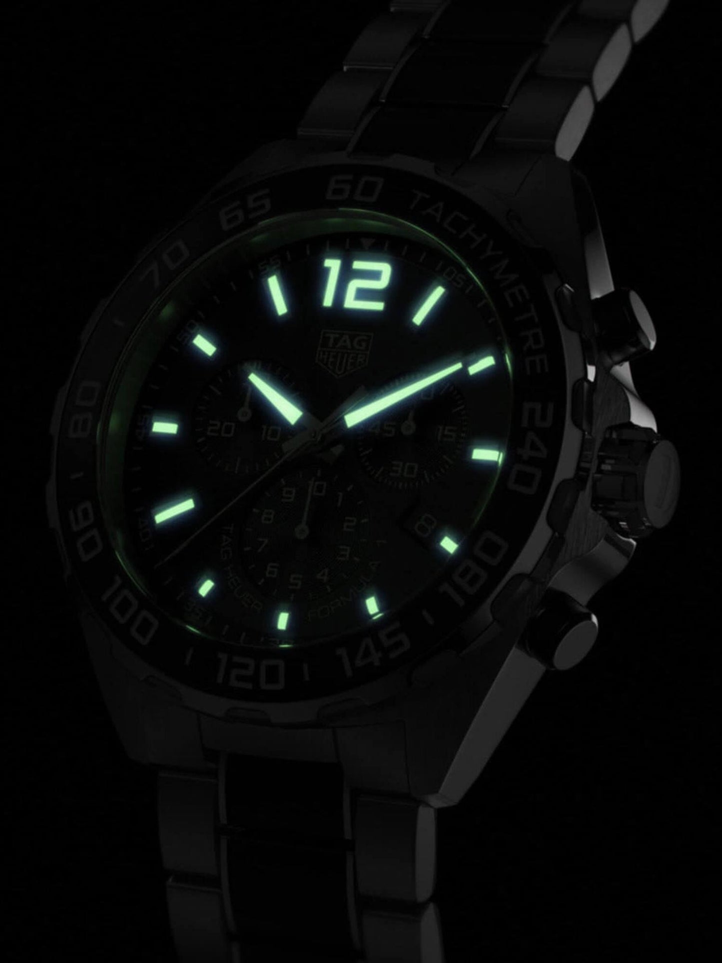 TAG Heuer Formula 1 Chronograph Quartz Steel & Black Ceramic Band 43mm Men's Watch