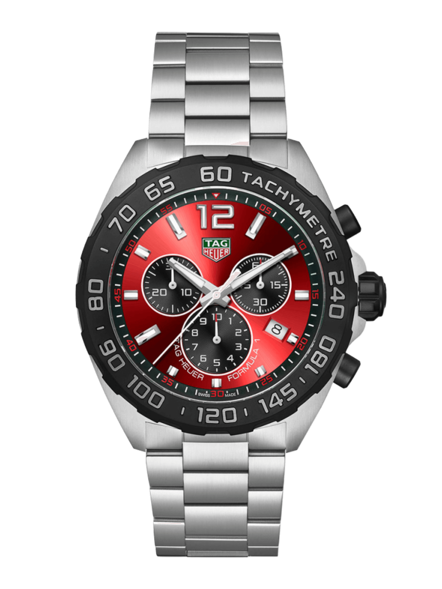 TAG Heuer Formula 1 Chronograph Quartz Red Dial 43mm Men's Watch