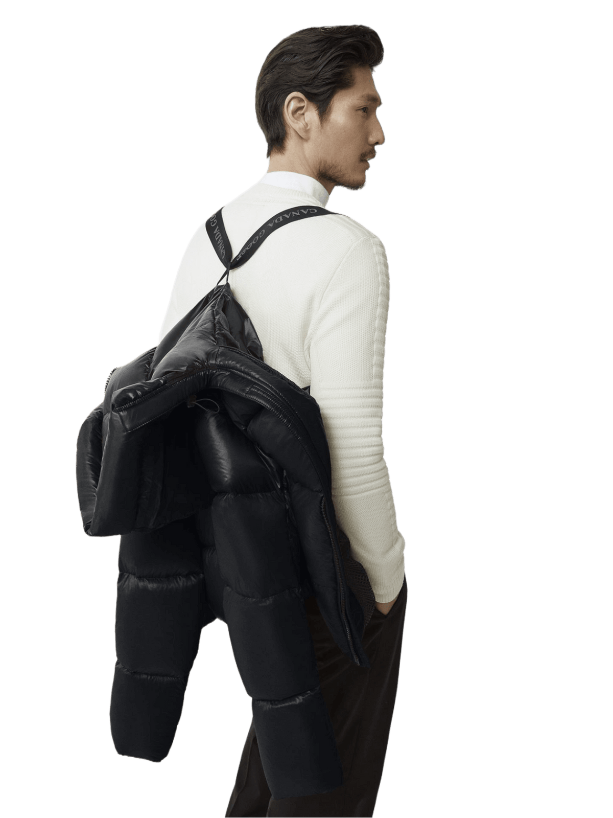 Canada Goose 男士Crofton羽绒服黑标版