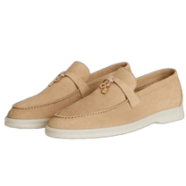 <tc>Loro Piana</tc> حذاء لوفرز صيفي للنساء من تشارمز ووك (جلد سويدي)