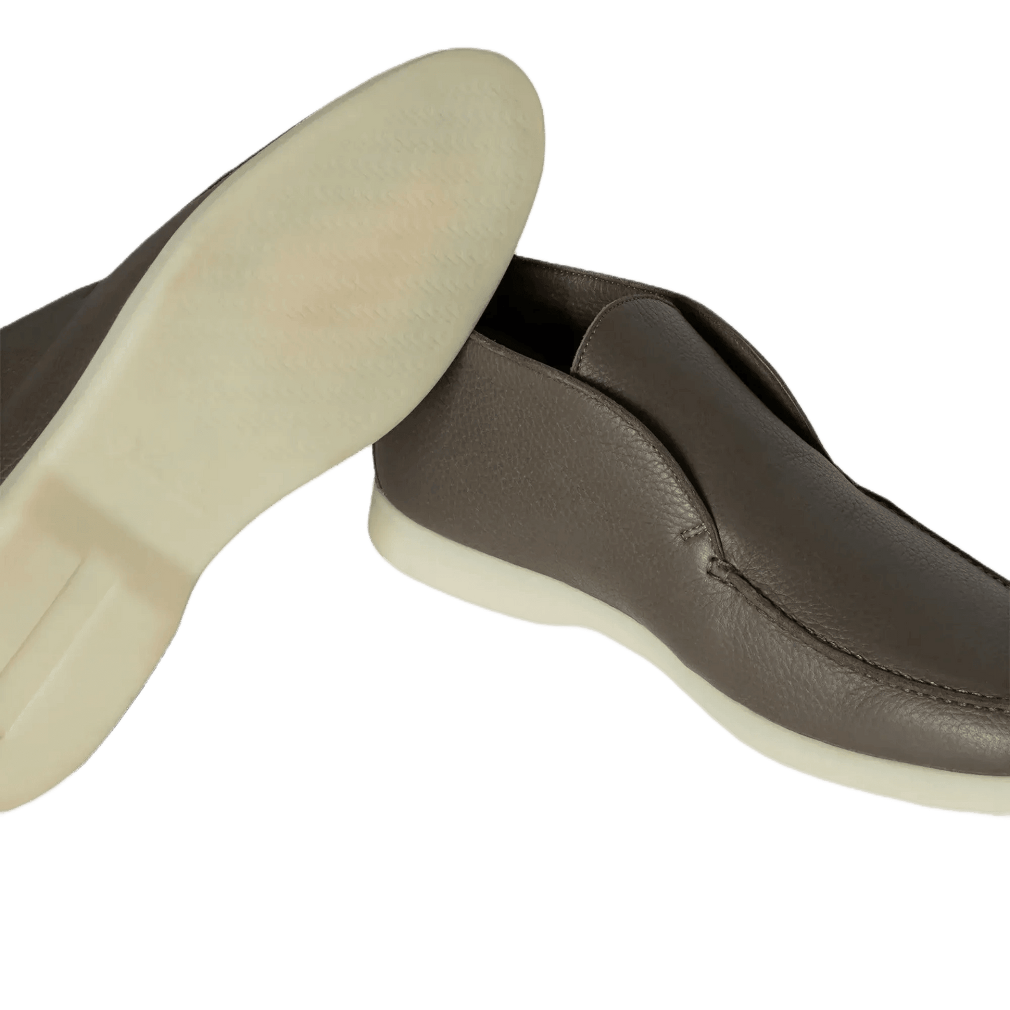 <tc>Loro Piana</tc> Botín de paseo abierto para hombre (piel de ciervo con pelo de castorino)