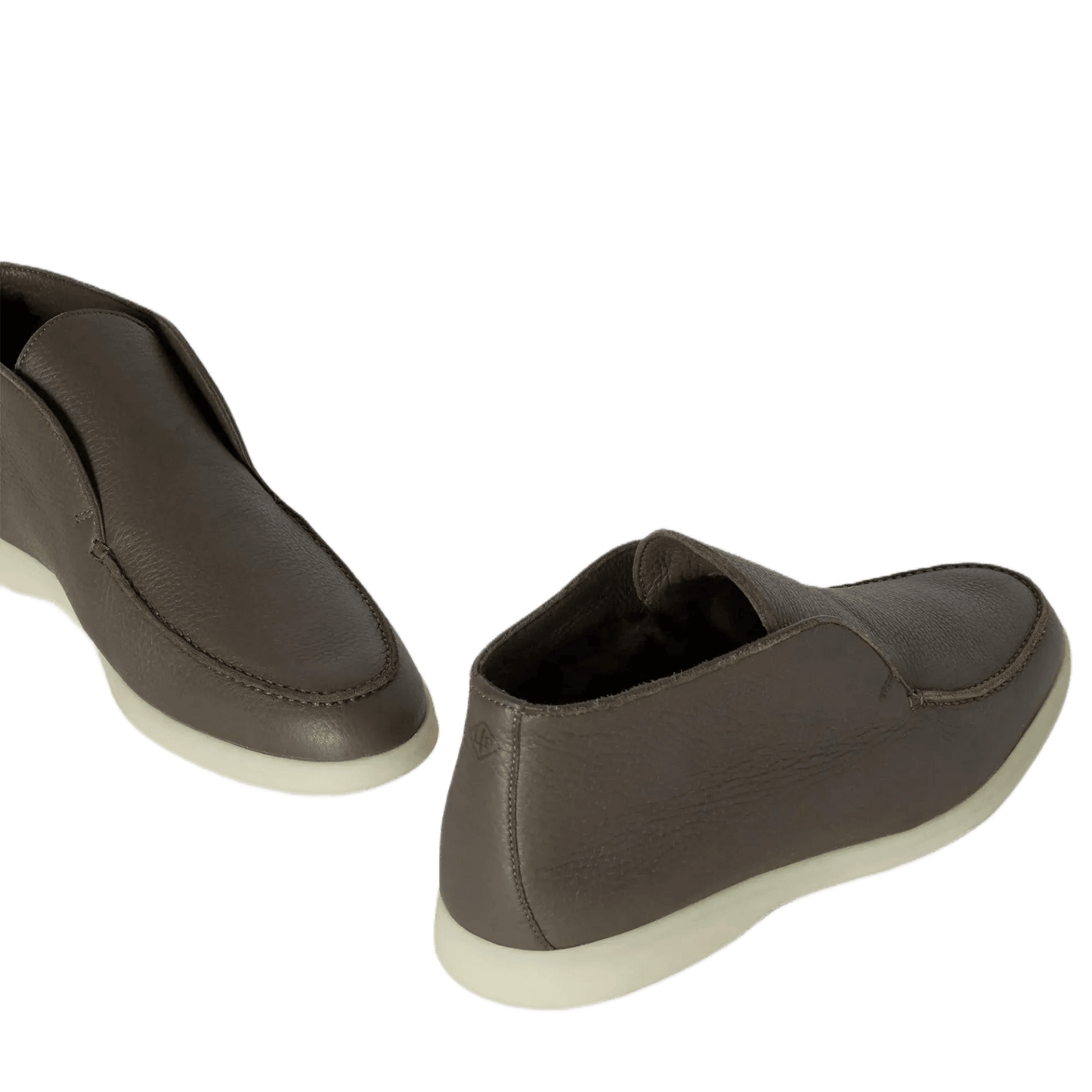 <tc>Loro Piana</tc> Botín de paseo abierto para hombre (piel de ciervo con pelo de castorino)