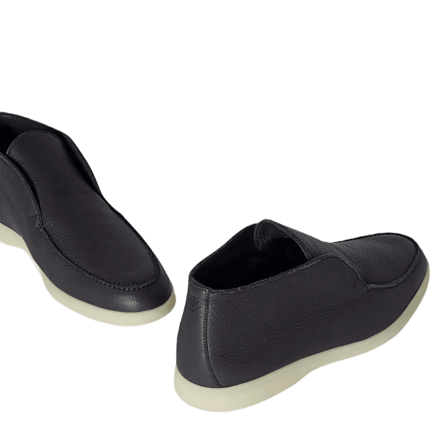 <tc>Loro Piana</tc> Botín de paseo abierto para hombre (piel de ciervo con pelo de castorino)