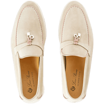<tc>Loro Piana</tc> 女士夏季 Charms Walk 樂福鞋(絨面革、絨面山羊皮)