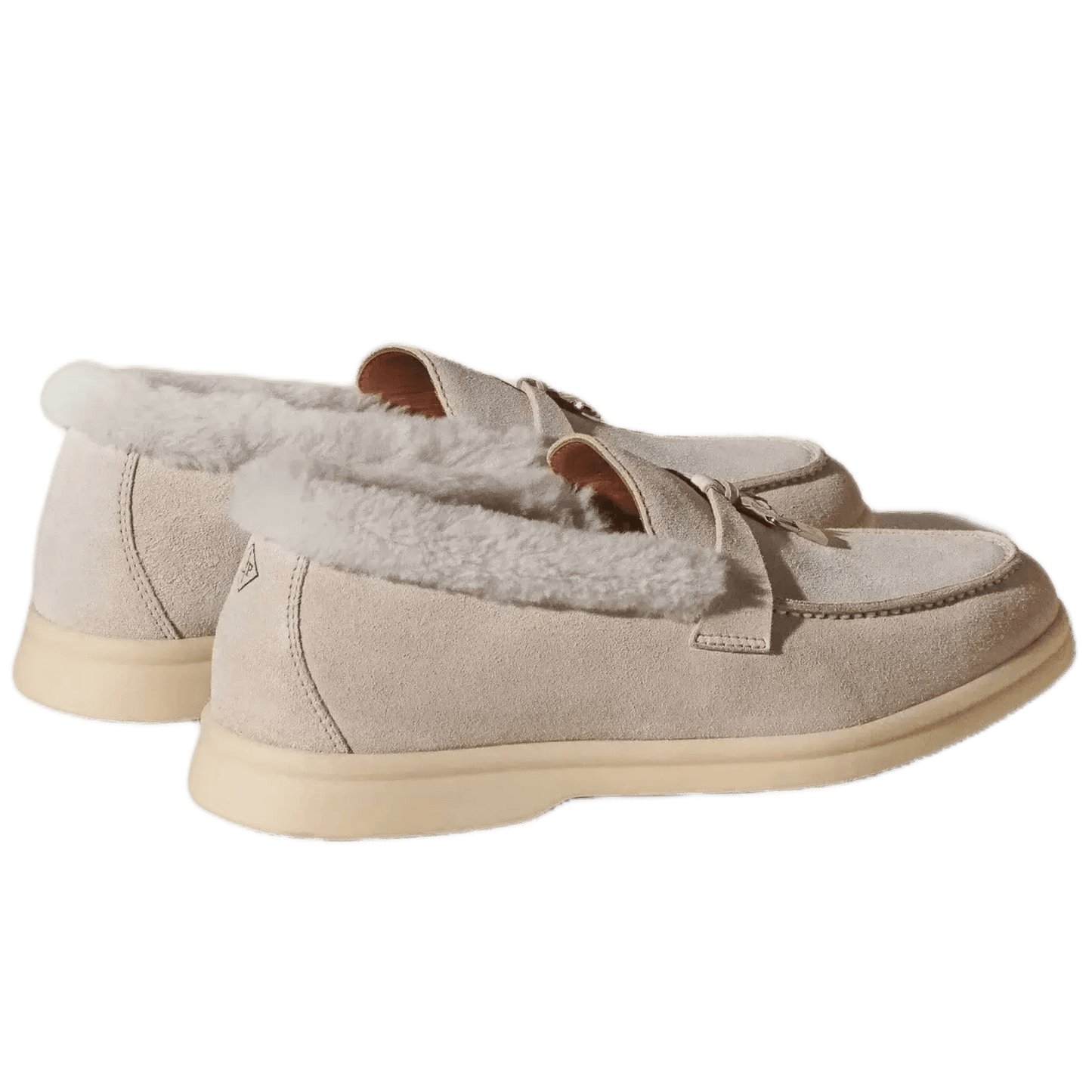 Mocasines Summer Charms Walk para mujer de Loro Piana (ante con piel de castor)