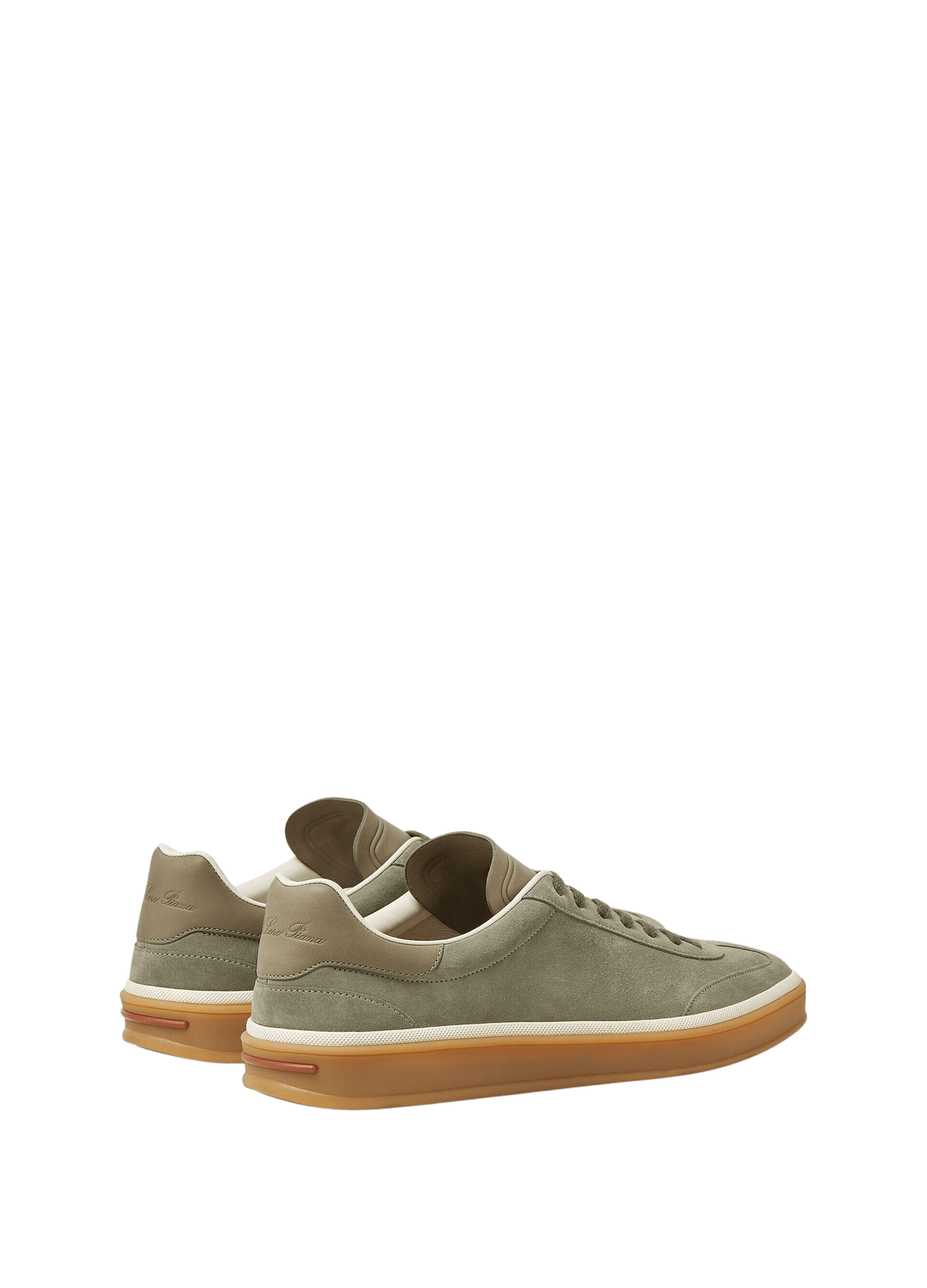 <tc>Loro Piana</tc> รองเท้าผ้าใบเทนนิสวอล์คสำหรับผู้ชาย (หนังกลับแบบผ่าหน้า)