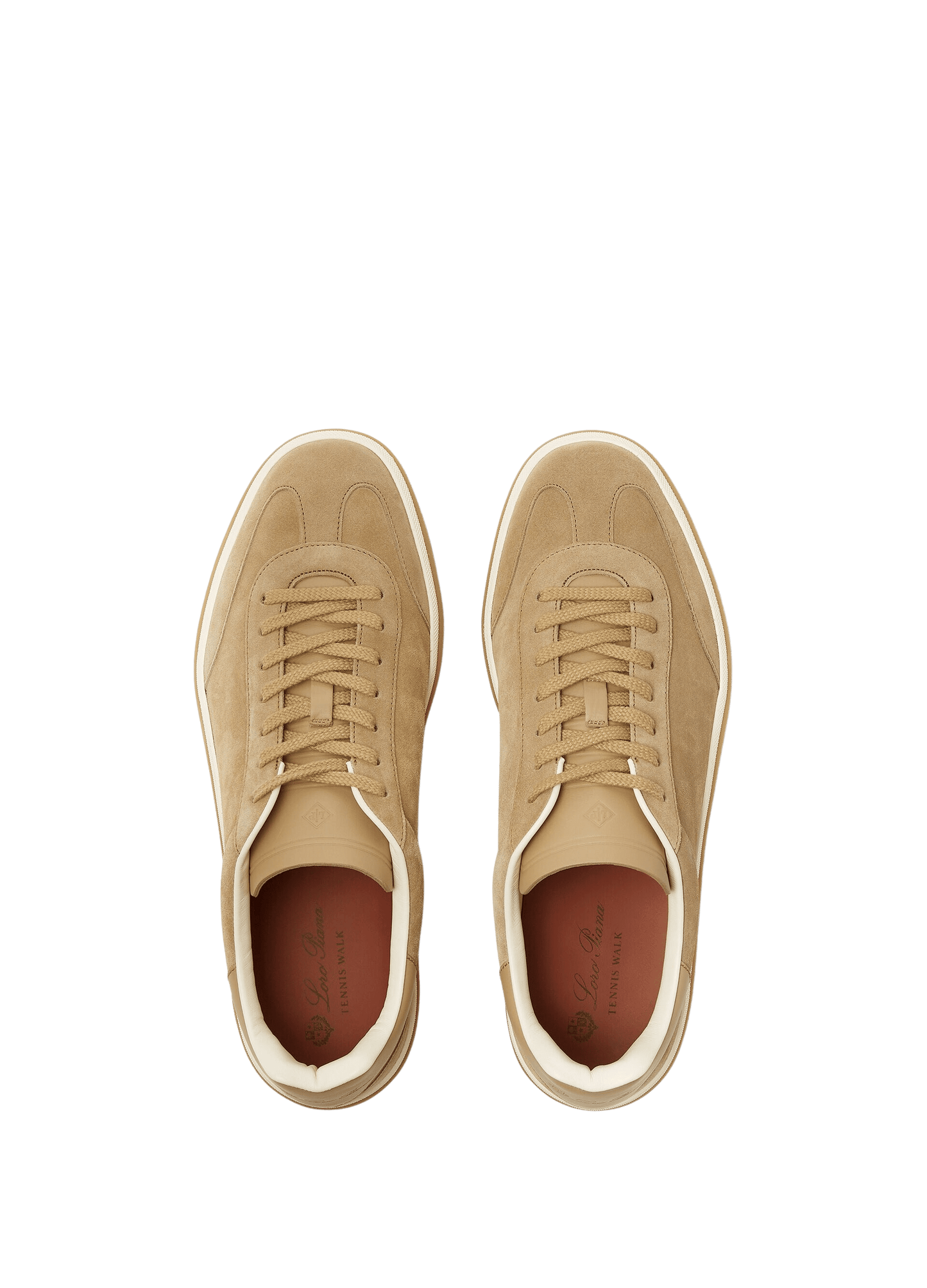 <tc>Loro Piana</tc> รองเท้าผ้าใบเทนนิสวอล์คสำหรับผู้ชาย (หนังกลับแบบผ่าหน้า)