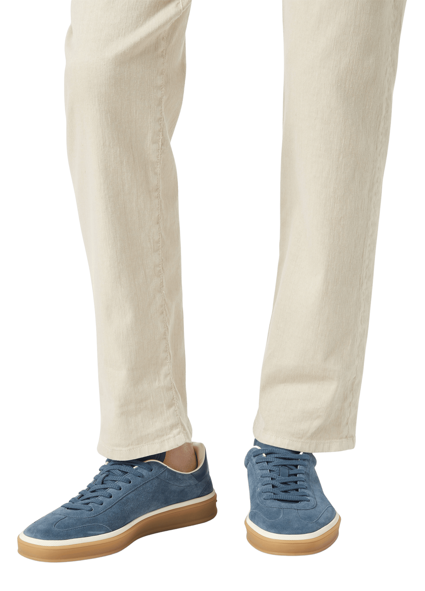 <tc>Loro Piana</tc> รองเท้าผ้าใบเทนนิสวอล์คสำหรับผู้ชาย (หนังกลับแบบผ่าหน้า)