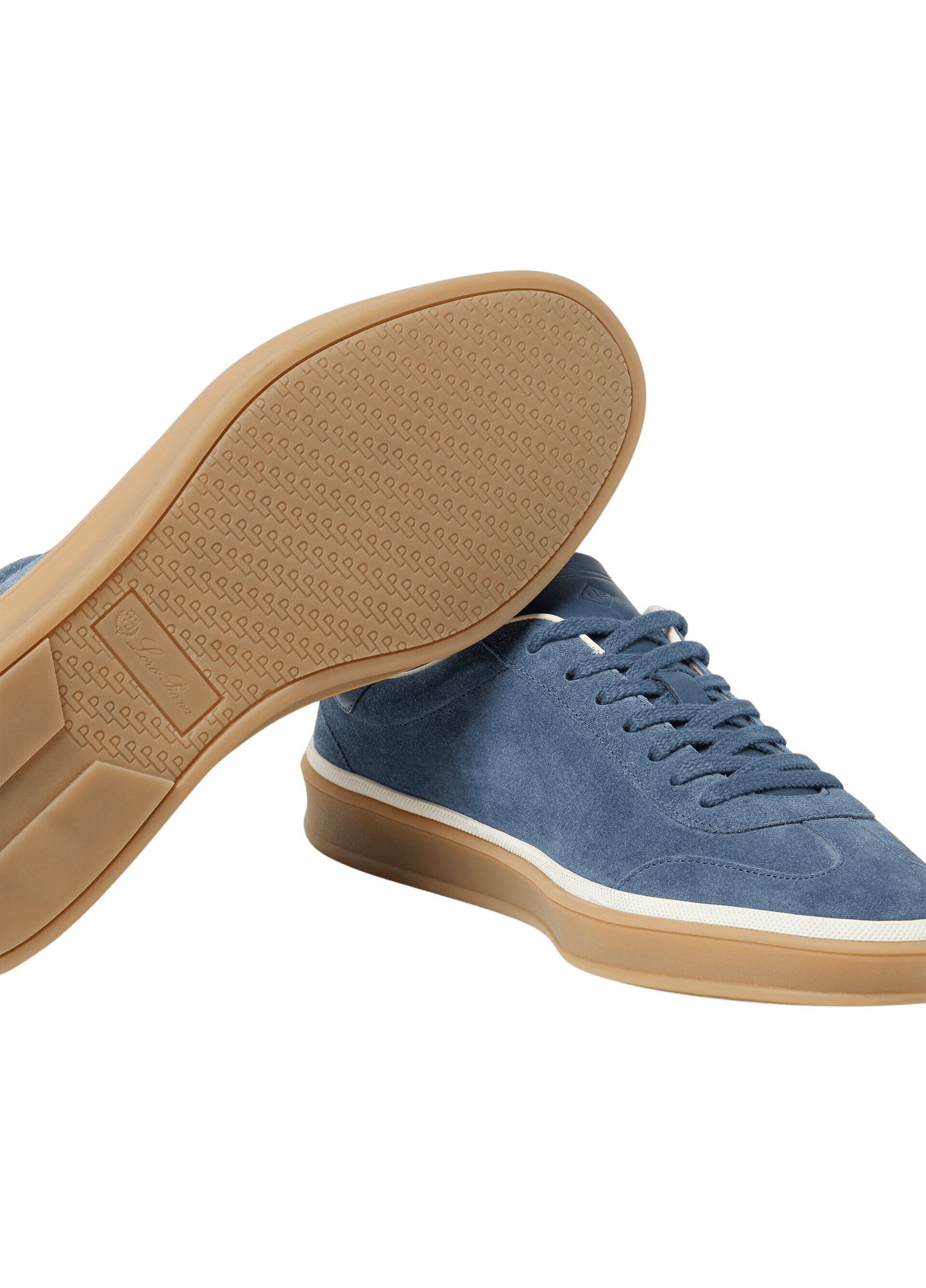 <tc>Loro Piana</tc> รองเท้าผ้าใบเทนนิสวอล์คสำหรับผู้ชาย (หนังกลับแบบผ่าหน้า)