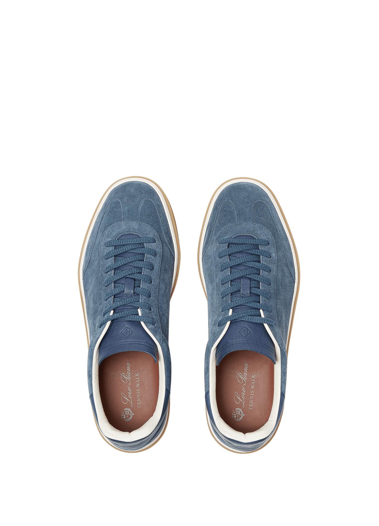 <tc>Loro Piana</tc> รองเท้าผ้าใบเทนนิสวอล์คสำหรับผู้ชาย (หนังกลับแบบผ่าหน้า)