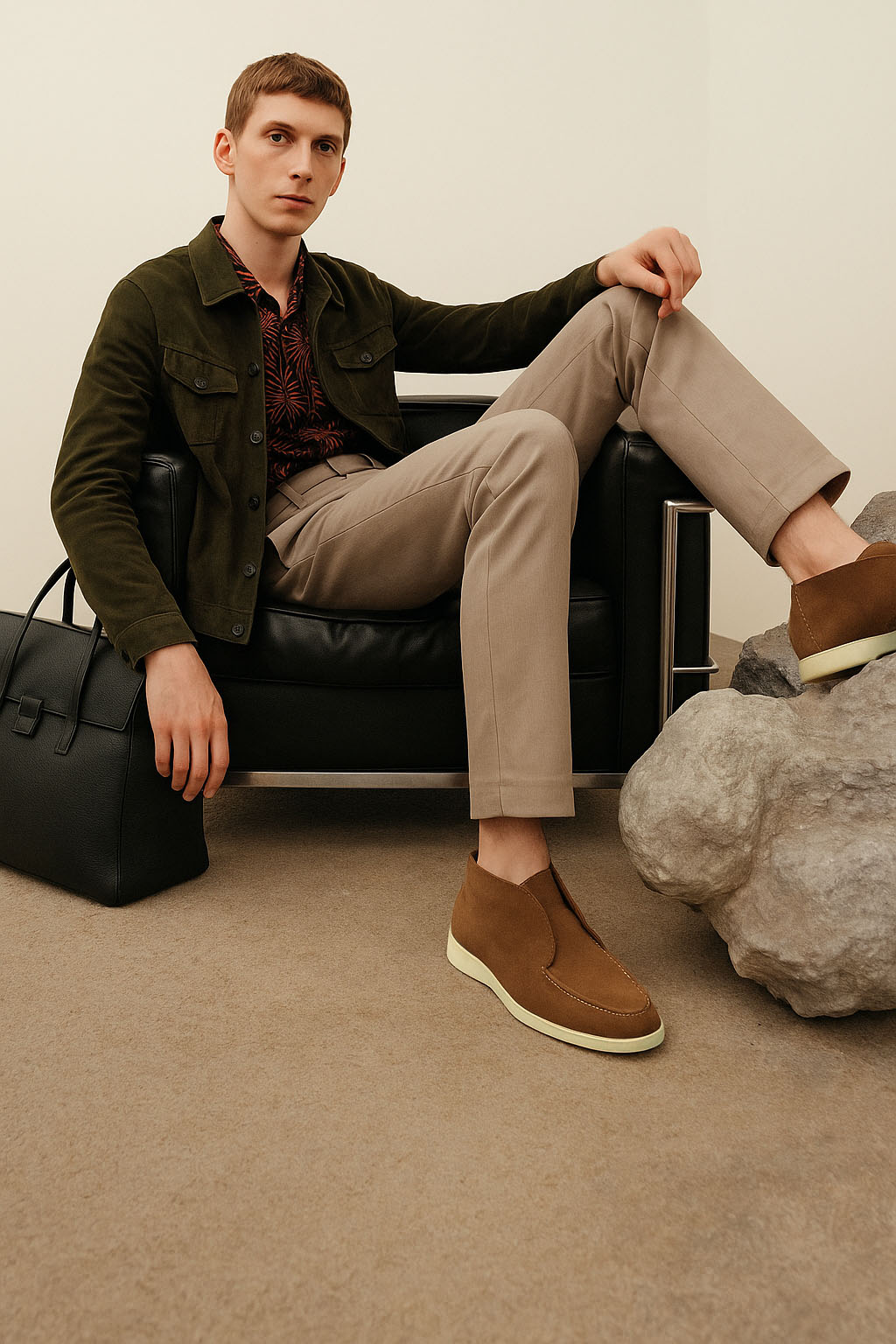 <tc>Loro Piana</tc> Botas Chukka de paseo abiertas para hombre