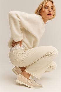 <tc>Loro Piana</tc> 女士夏季 Charms Walk 樂福鞋(絨面革、絨面山羊皮)