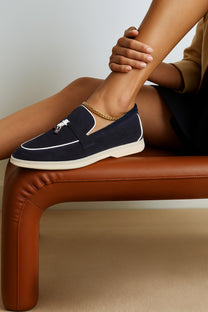 <tc>Loro Piana</tc> 女士夏季 Charms Walk 樂福鞋(絨面革、絨面山羊皮)