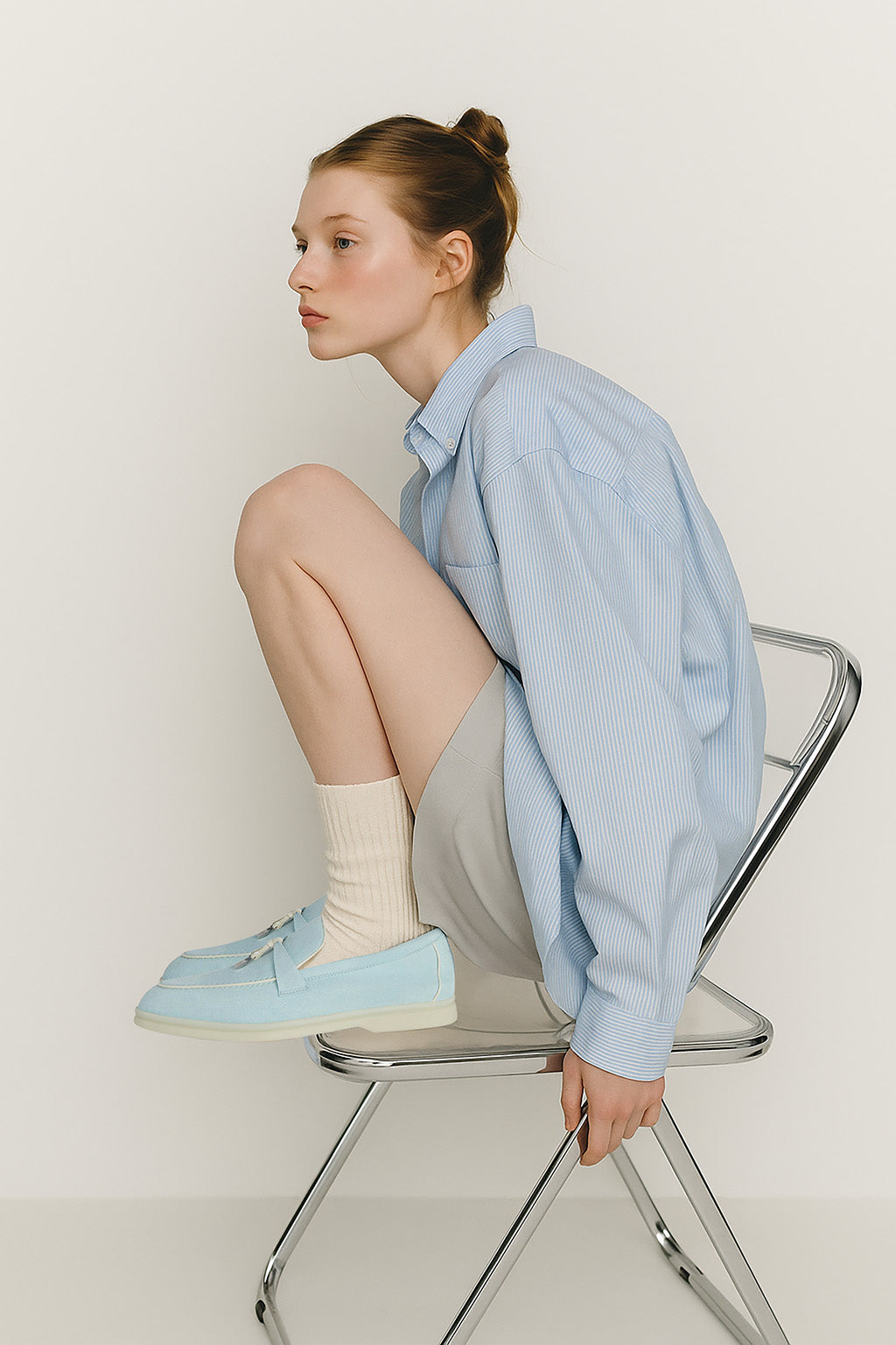 <tc>Loro Piana</tc> 女士夏季 Charms Walk 樂福鞋(絨面革、絨面山羊皮)