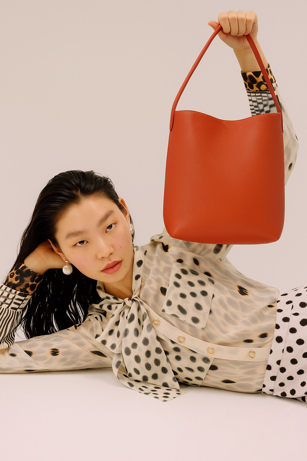 The Row Small N/S Park Tote aus Leder