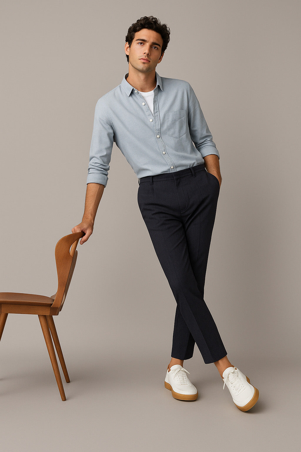 <tc>Loro Piana</tc> Zapatillas de tenis para caminar para hombre (piel de ciervo)