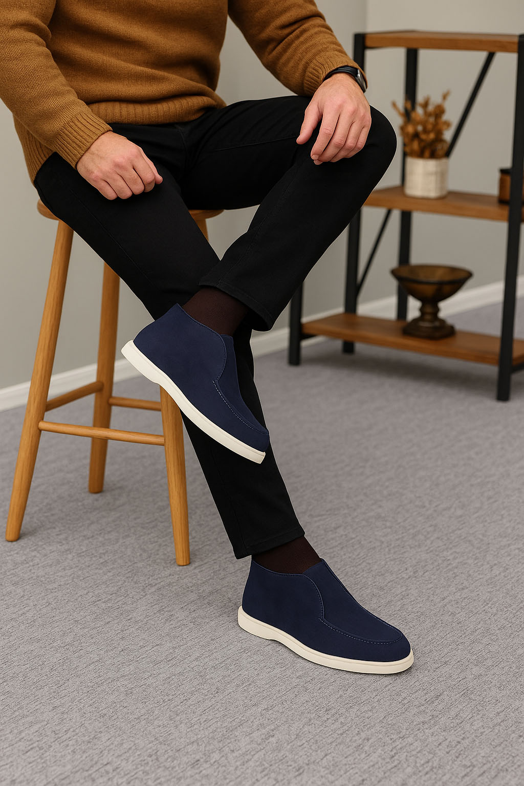 <tc>Loro Piana</tc> Botas Chukka de paseo abiertas para hombre