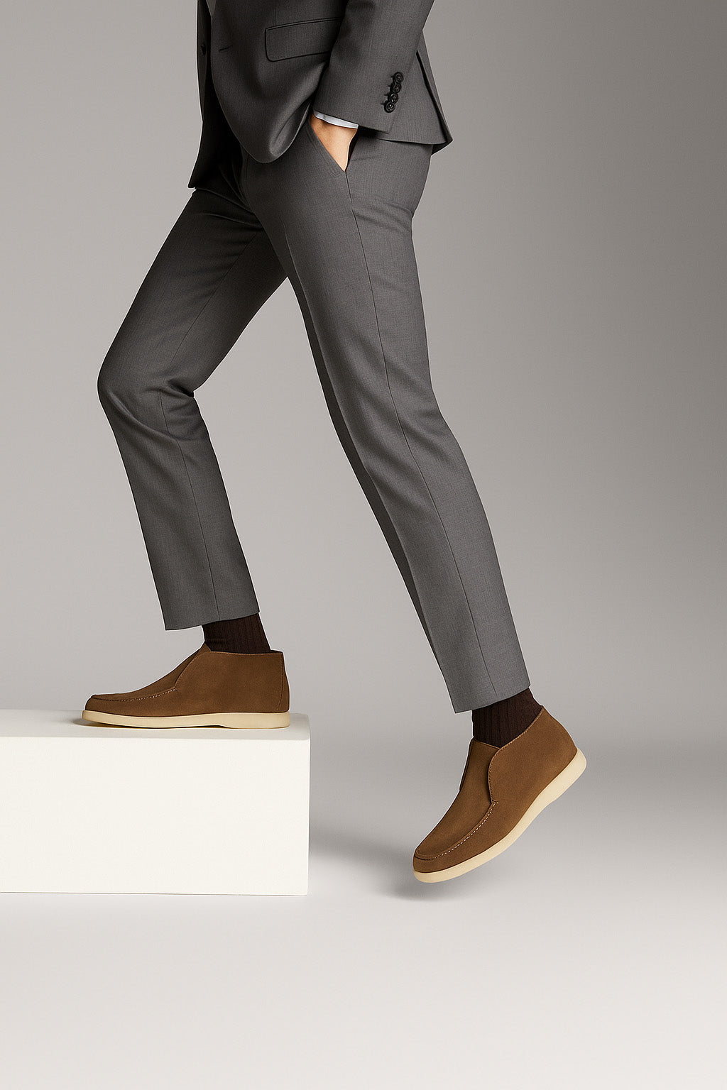 <tc>Loro Piana</tc> Botas Chukka de paseo abiertas para hombre
