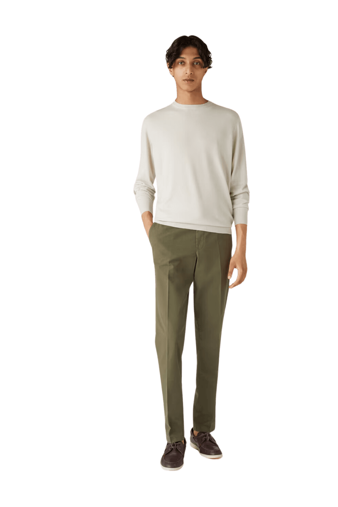 Loro Piana Herren-Superlight-Pullover mit Rundhalsausschnitt