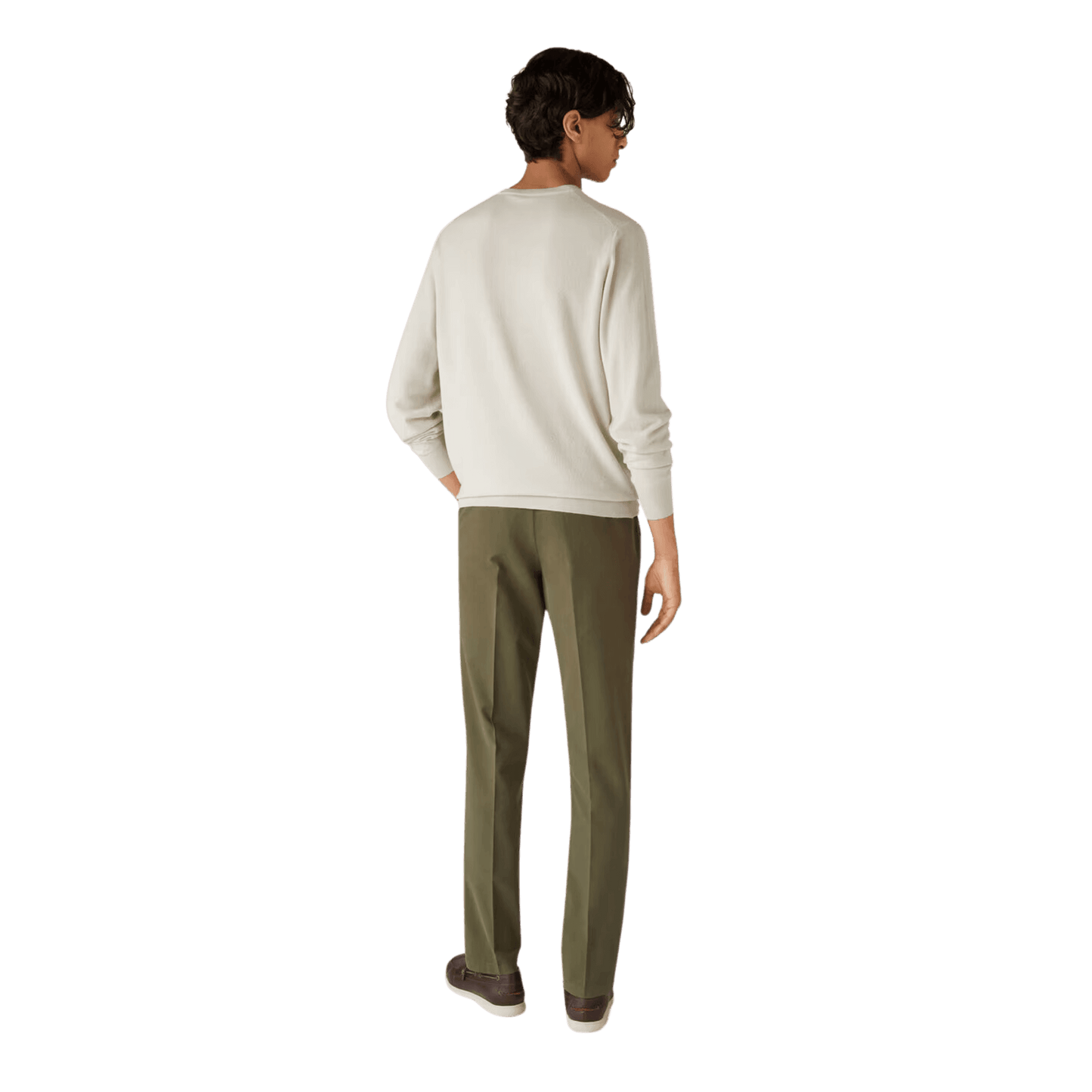 <tc>Loro Piana</tc> Sudadera con cuello redondo superligera para hombre