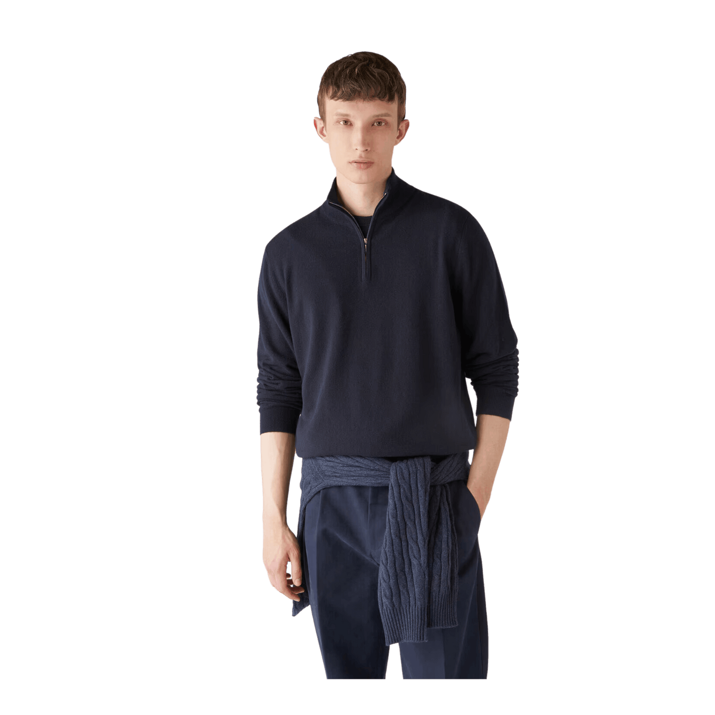 <tc>Loro Piana</tc> Chaqueta clásica de media cremallera para hombre