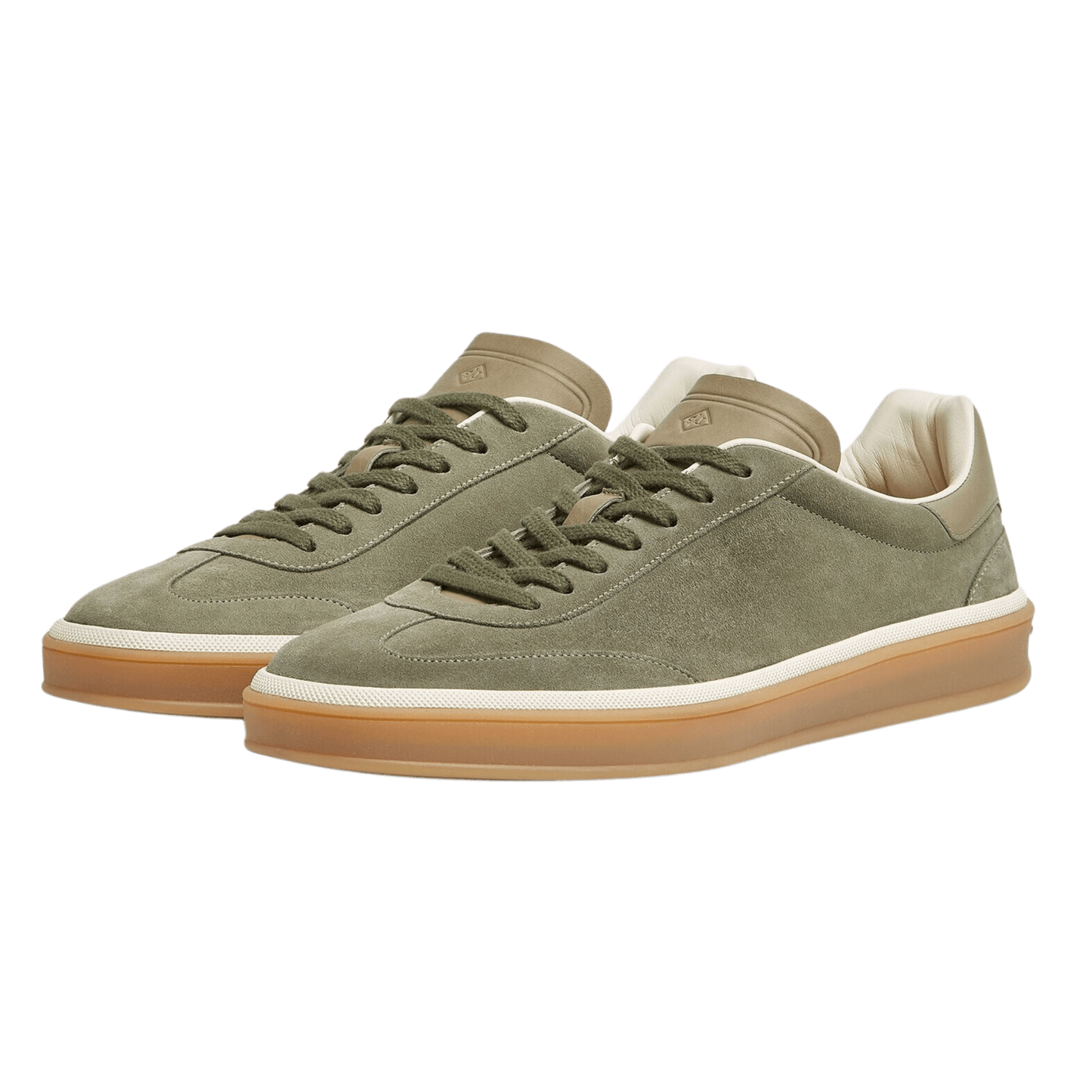 <tc>Loro Piana</tc> รองเท้าผ้าใบเทนนิสวอล์คสำหรับผู้ชาย (หนังกลับแบบผ่าหน้า)