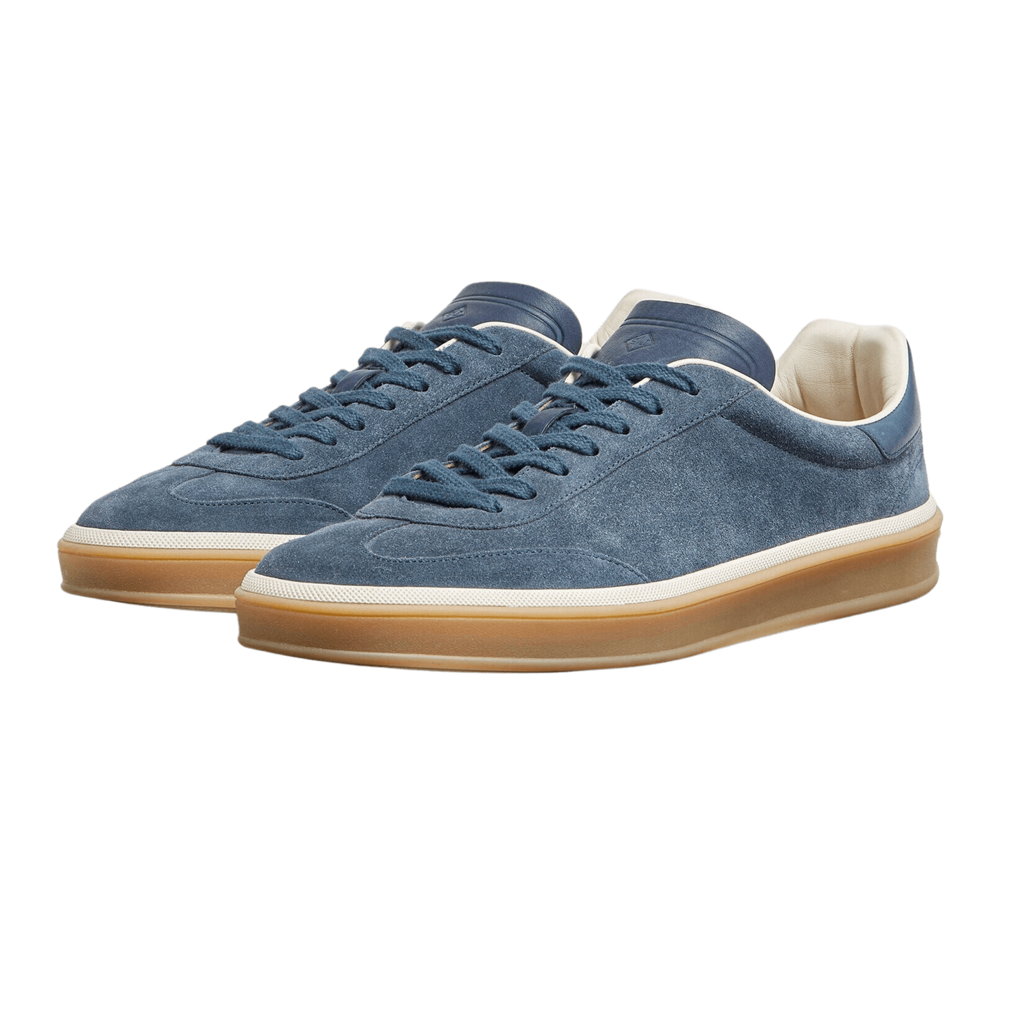 <tc>Loro Piana</tc> รองเท้าผ้าใบเทนนิสวอล์คสำหรับผู้ชาย (หนังกลับแบบผ่าหน้า)