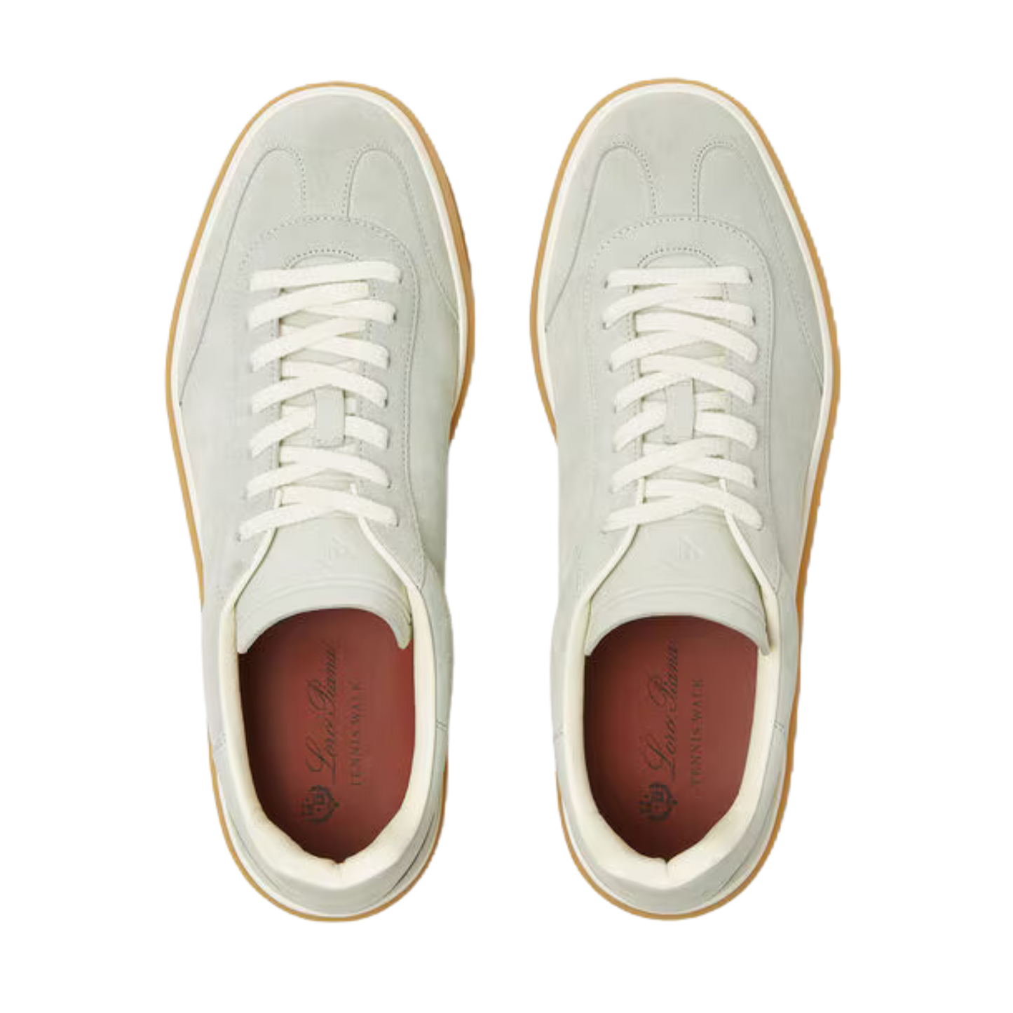 <tc>Loro Piana</tc> รองเท้าผ้าใบเทนนิสวอล์คสำหรับผู้ชาย (หนังกลับแบบผ่าหน้า)