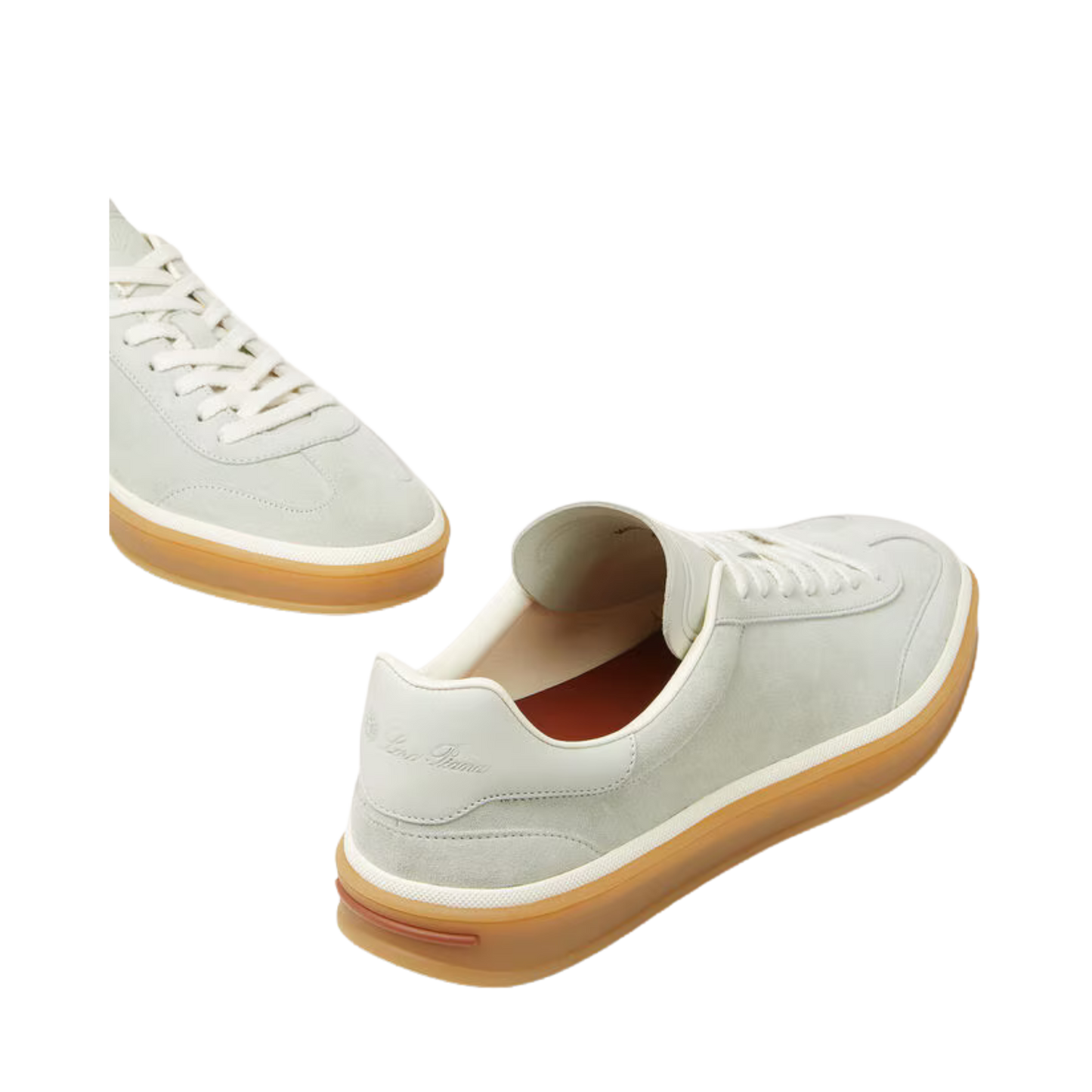 <tc>Loro Piana</tc> รองเท้าผ้าใบเทนนิสวอล์คสำหรับผู้ชาย (หนังกลับแบบผ่าหน้า)