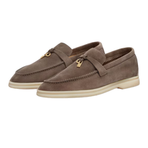 <tc>Loro Piana</tc> حذاء لوفرز صيفي للنساء من تشارمز ووك (جلد سويدي)