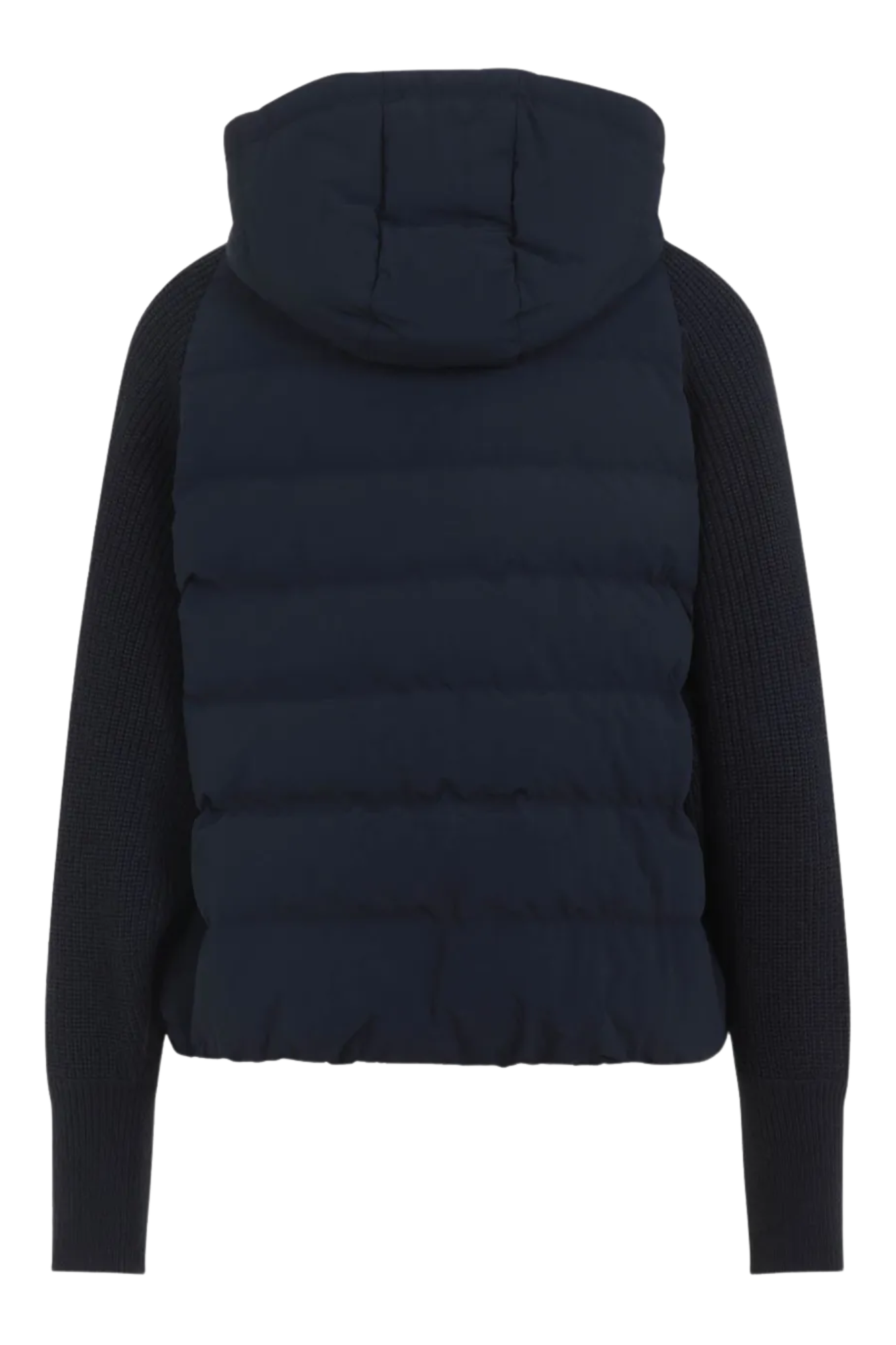Brunello Cucinelli Women's Hooded Knitted-sleeve Puffer Jacket