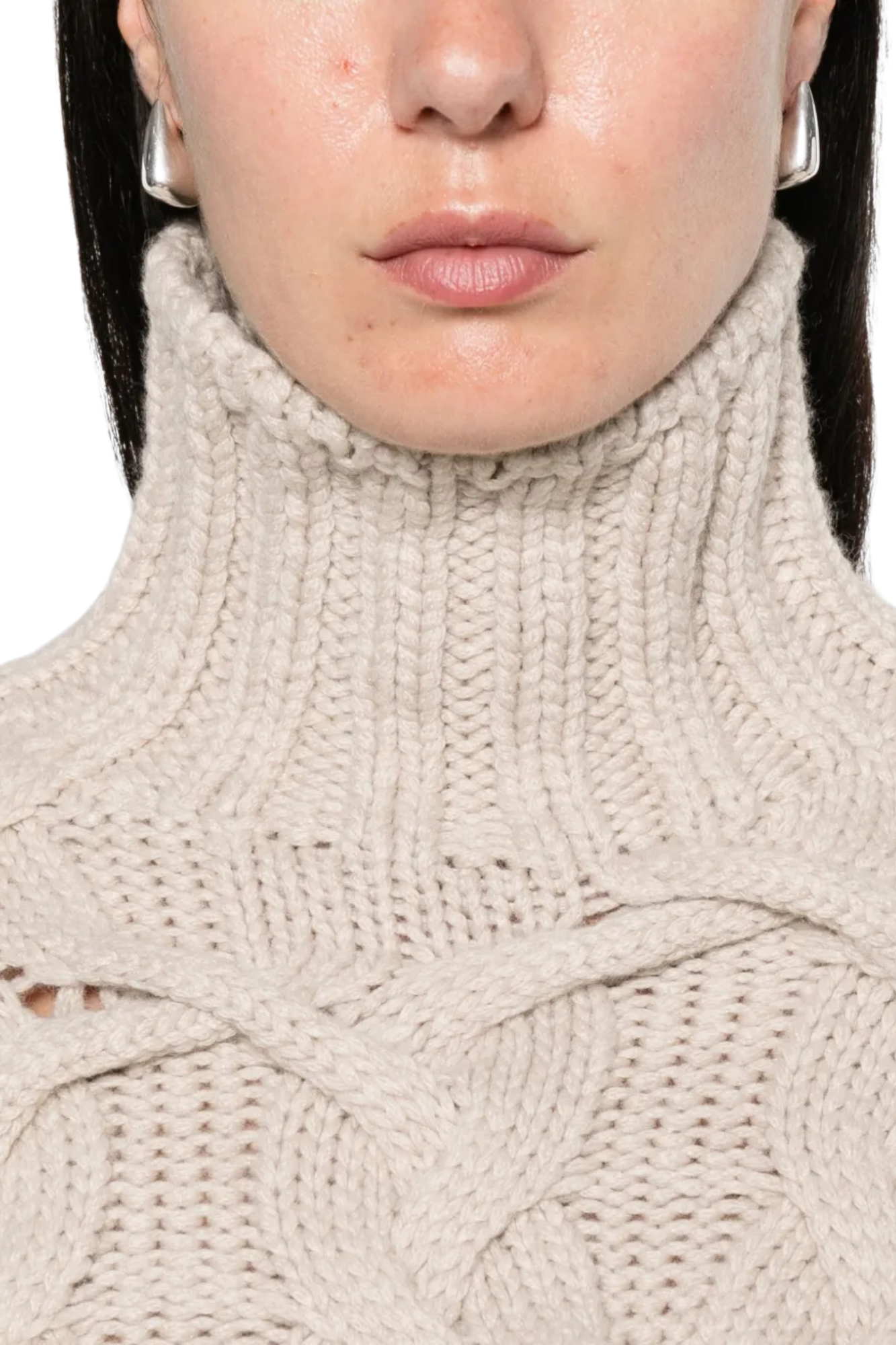 Brunello Cucinelli Damen Zopfmuster Kaschmirpullover