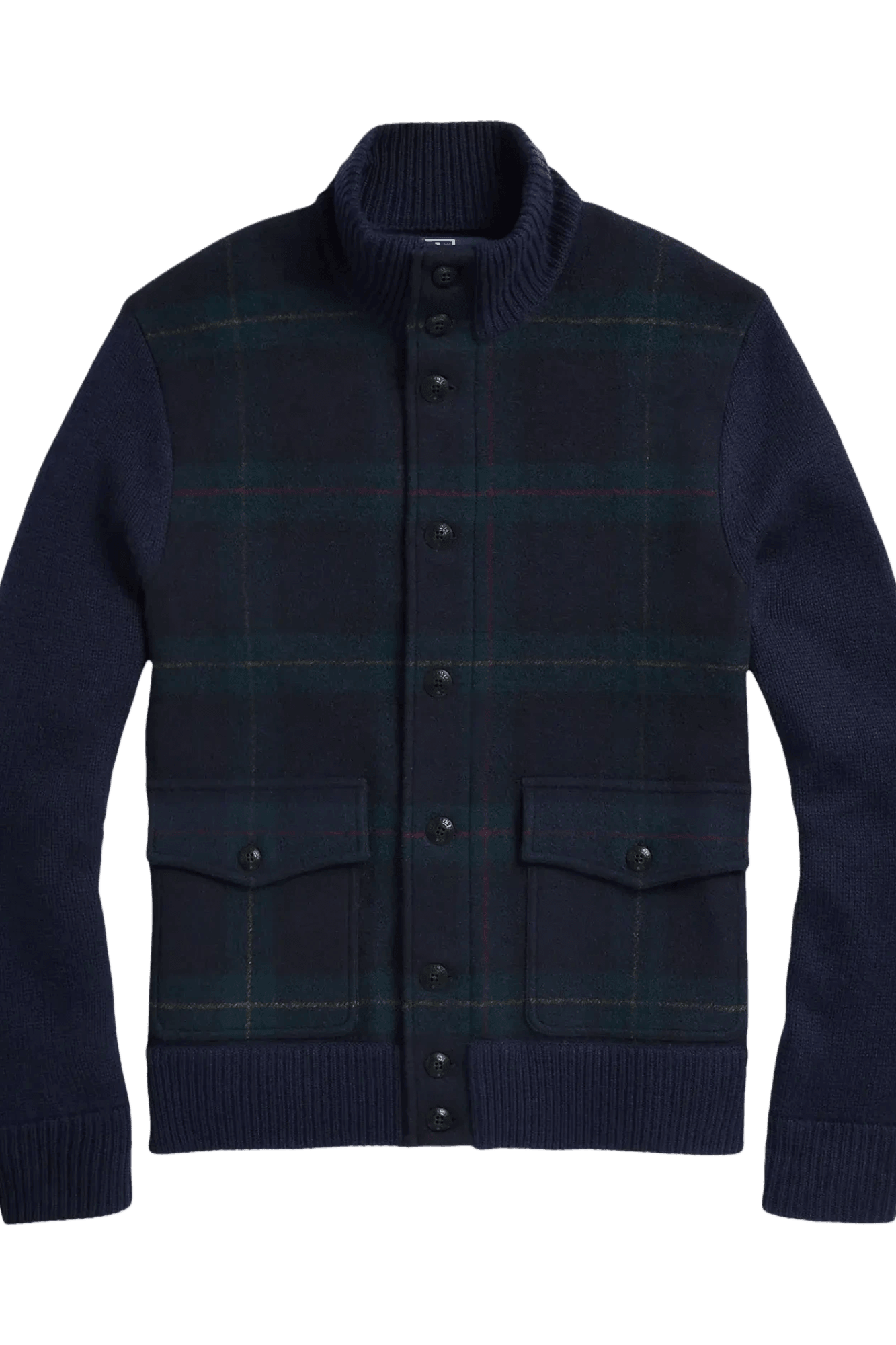 <tc>Ralph Lauren</tc> Cárdigan de lana a cuadros escoceses The Polo para hombre