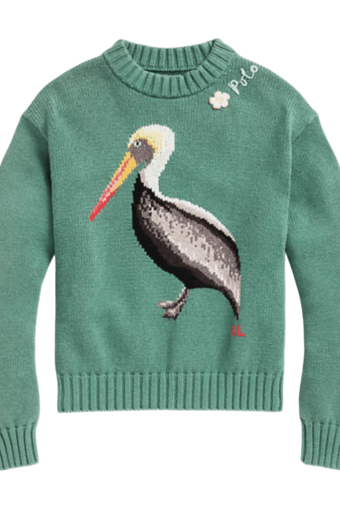 <tc>Ralph Lauren</tc> Jersey de cuello alto Pelican de punto intarsia para mujer