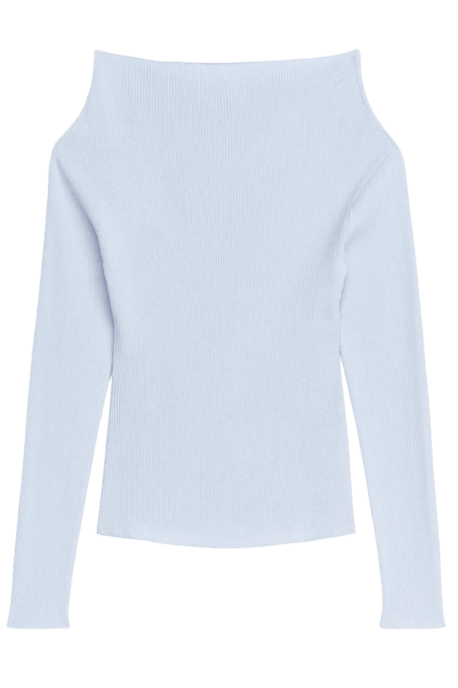 <tc>Arket</tc> Top de canalé con cuello barco para mujer