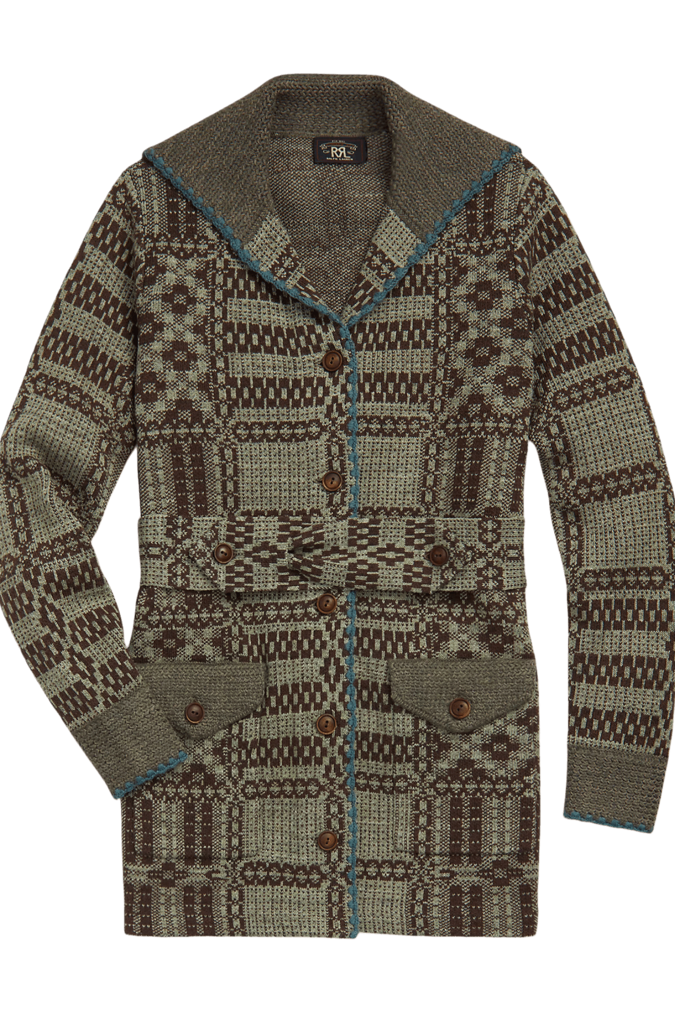 <tc>Ralph Lauren</tc> Cárdigan de jacquard con cinturón para mujer